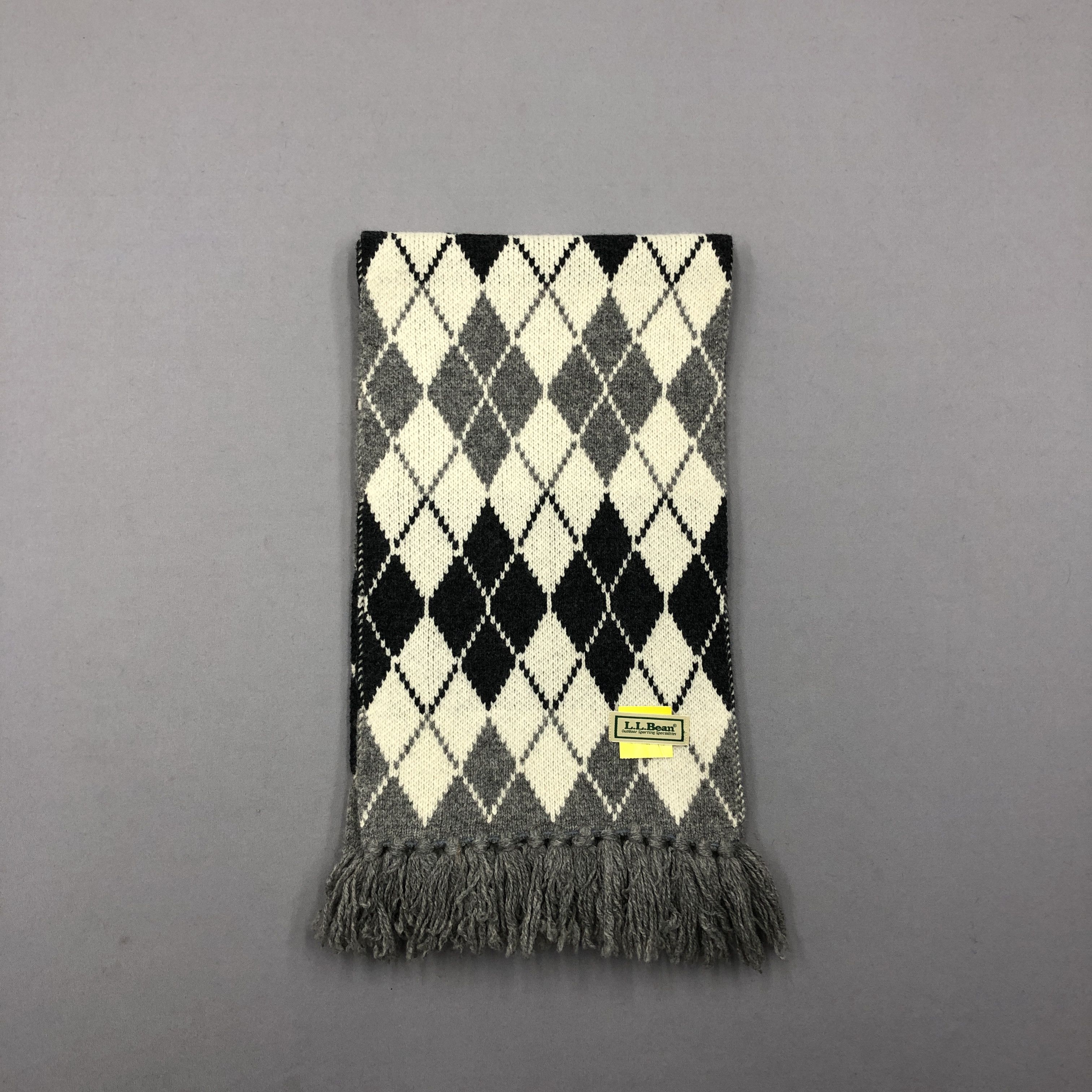 L.L. Bean Vintage L L Bean Scarf Fringe Argyle Wool Scarves Size ONE SIZE - 2 Thumbnail