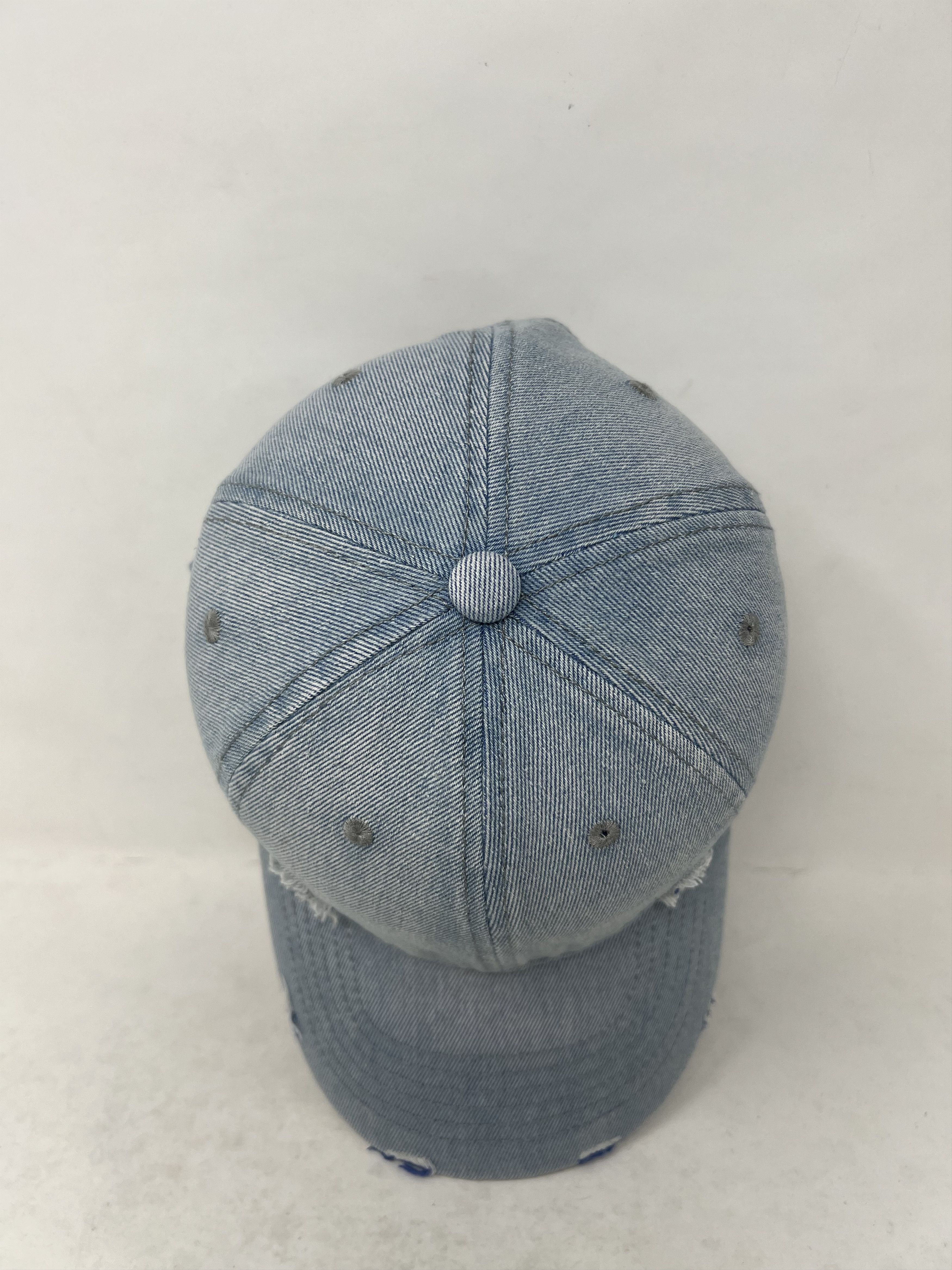 Japanese Brand Distressed Denim Ripped 1999 Embroidery Hat Cap Size ONE SIZE - 6 Thumbnail
