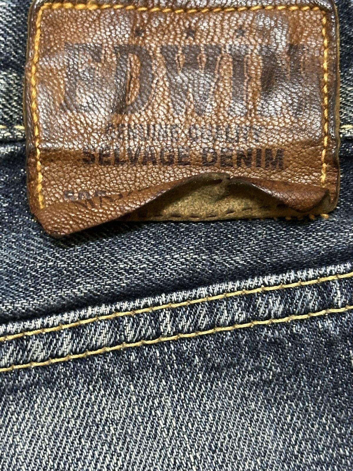 Edwin Vintage Edwin 505zx Selvedge Faded Wash Distress Style Jeans Size US 30 / EU 46 - 9 Thumbnail