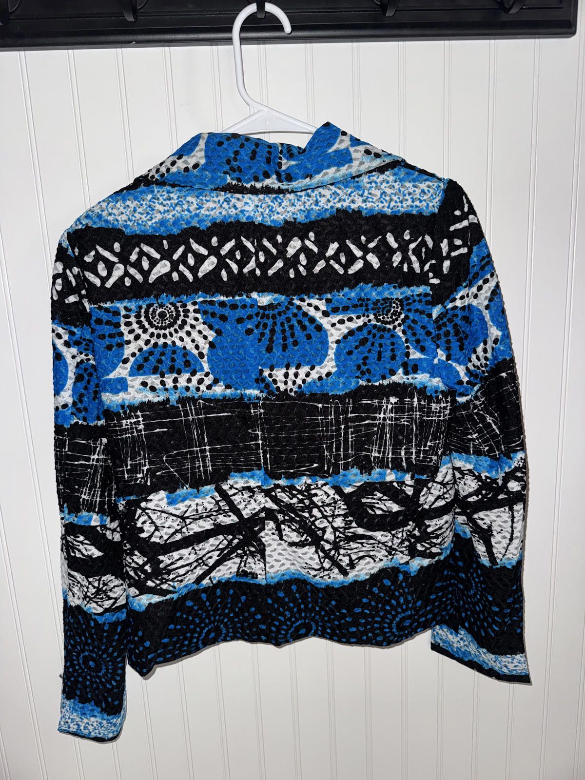 Other City Girl Nancy Bolen Blue Black Patterned Jacket XS Size XS / US 0-2 / IT 36-38 - 2 Thumbnail