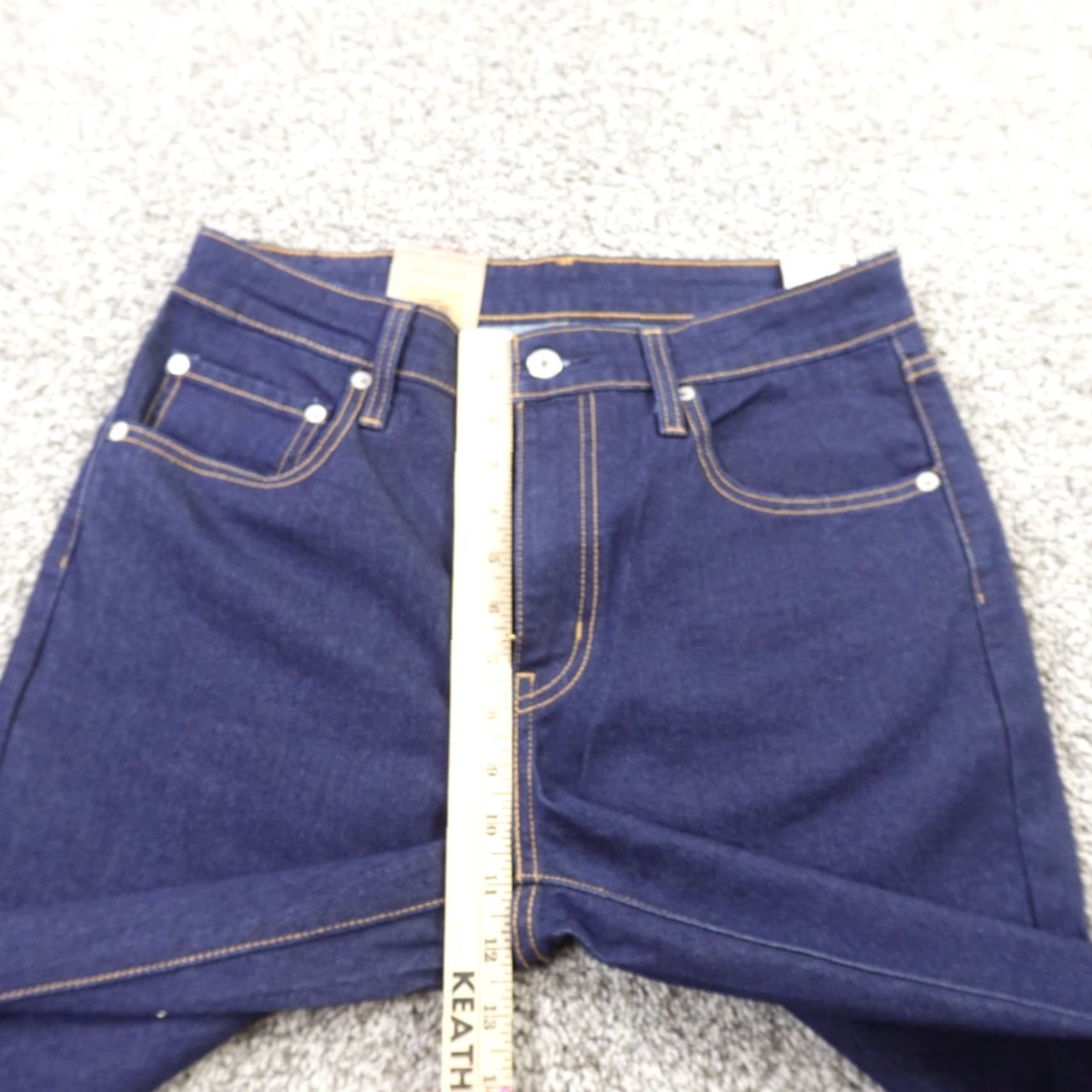 Levi's Levi's Jeans Womens 30 Dark Blue Denim 726 Flare High Rise Stretch Boho Hippie 70s Festival Cowboy Ranch Western Vintage No Size 30" / US 8 / IT 44 - 5 Thumbnail