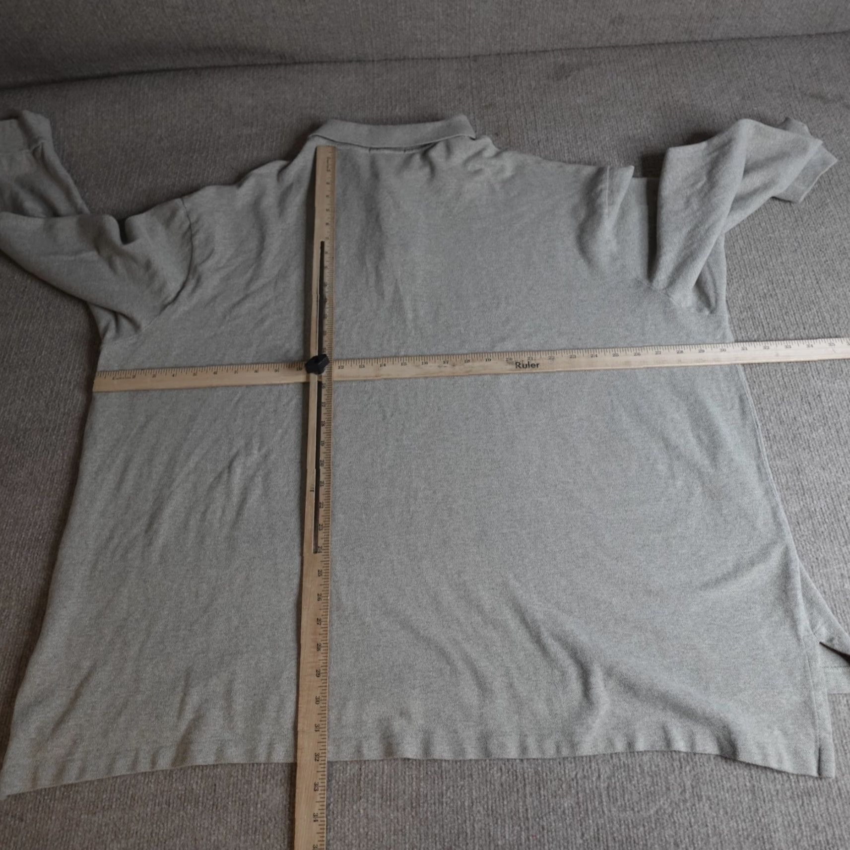 Polo Ralph Lauren Polo Ralph Lauren Polo Shirt Big 4X Beige Heather Solid Long Sleeve Polo Shirt Men Size 4XB Casual USA Logo Button Collar Spread Knit Cotton Size US XXL / EU 58 / 5 - 8 Thumbnail
