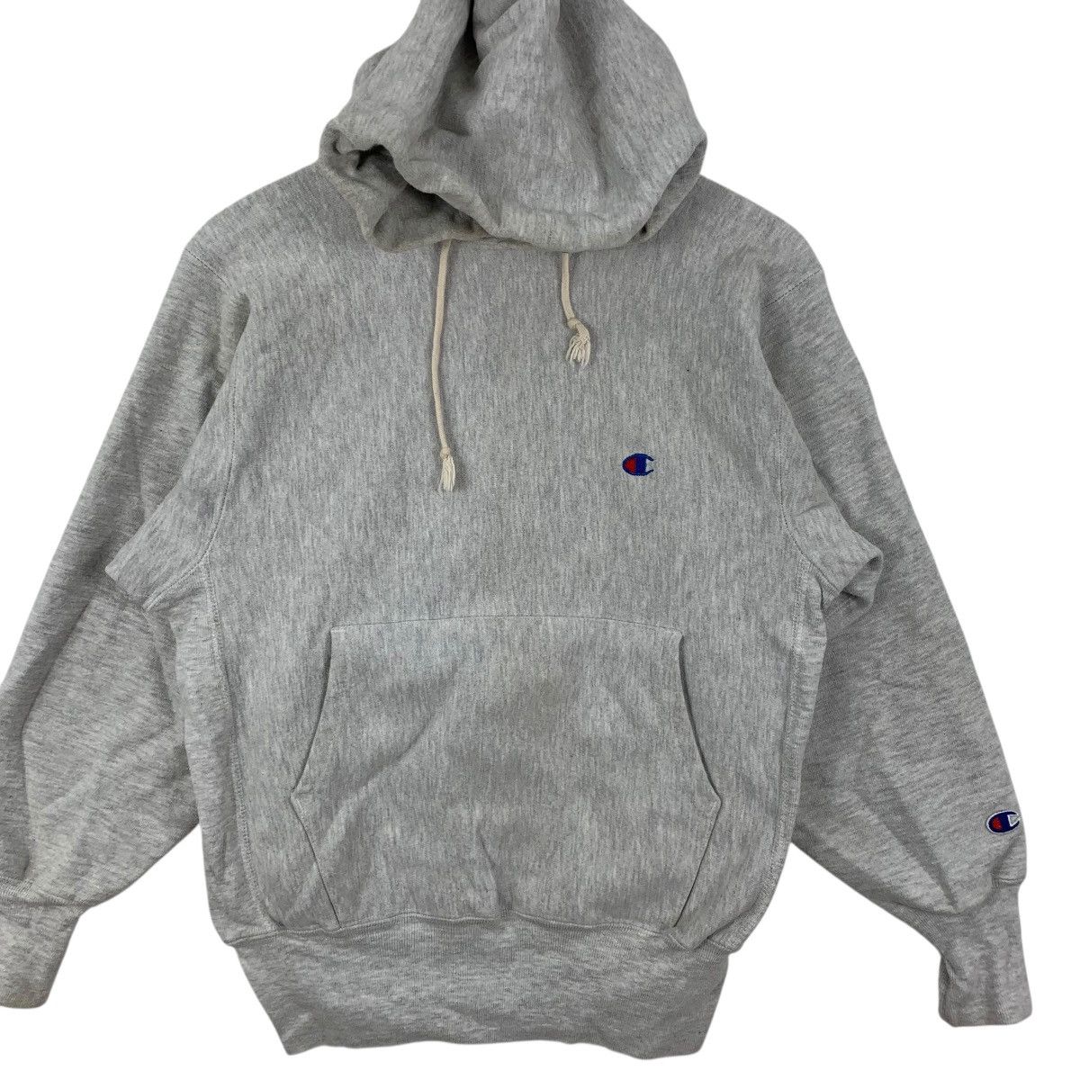 Champion Vintage 90’ CHAMPION REVERSE WEAVE Gray Pullover Hoodie Size M / US 6-8 / IT 42-44 - 6 Thumbnail