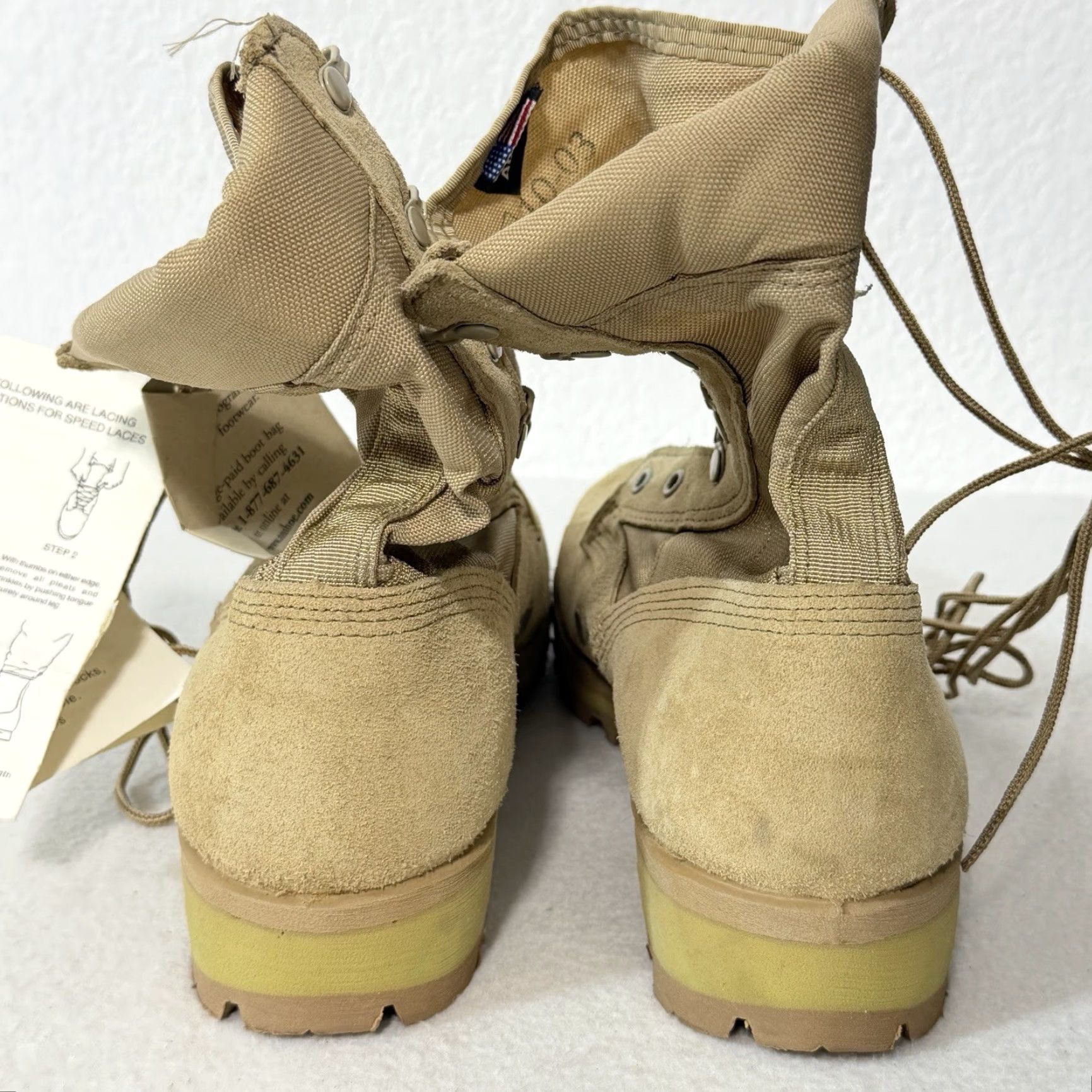 Vintage Altama Boots Combat Mens 10.5 R Suede Leather Tan Army Size US 11 / EU 44 - 4 Thumbnail