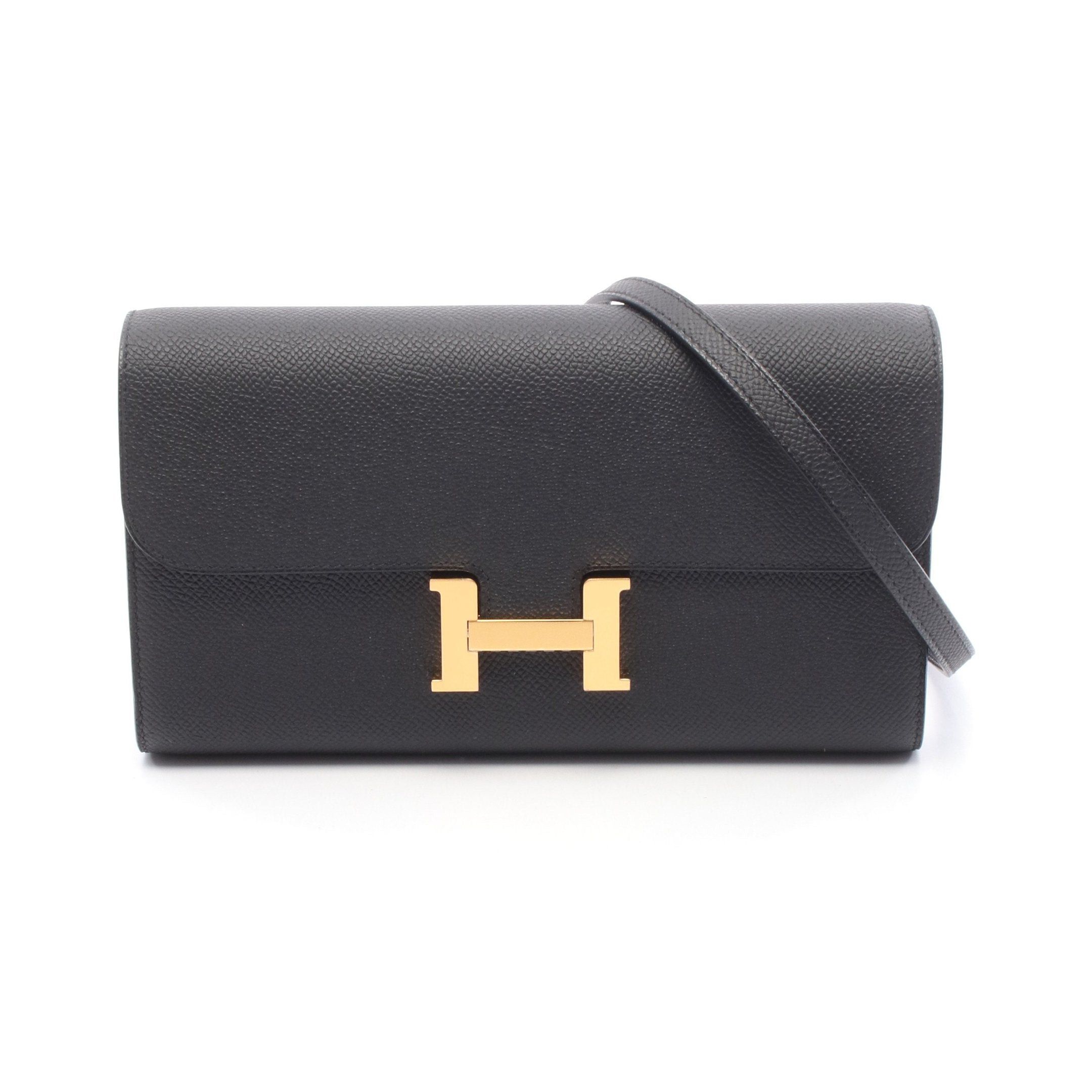 Hermes Hermes Constance Long Too Go Shoulder Wallet Veau Epsom Black Gold Hardware K Stamp Size ONE SIZE - 1 Thumbnail