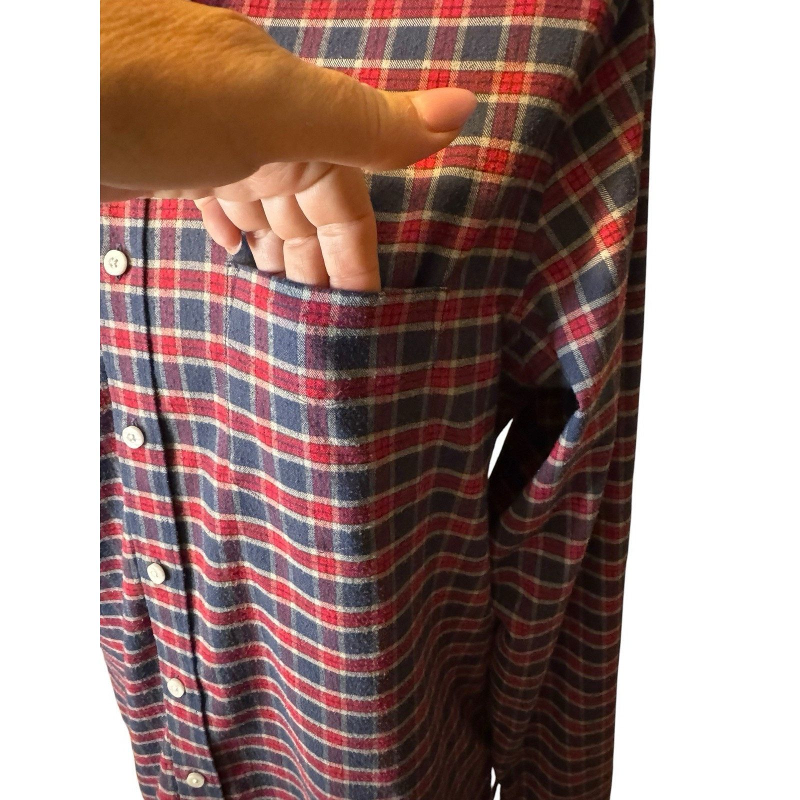 UNTUCKit Untuckit Flannel Plaid Shirt Men's Large Classic Fit Size US L / EU 52-54 / 3 - 2 Thumbnail