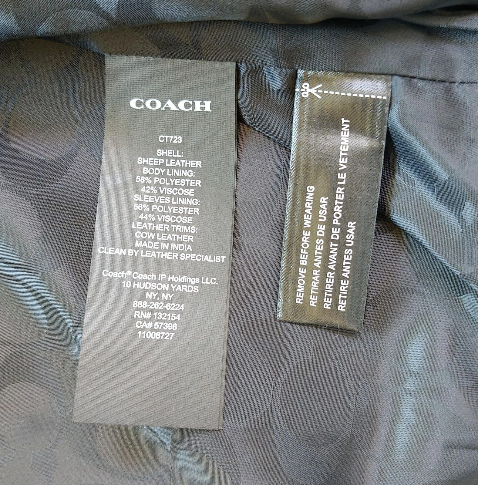 Coach Coach Leather Jacket FTP 5067 Size US XS / EU 42 / 0 - 8 Thumbnail