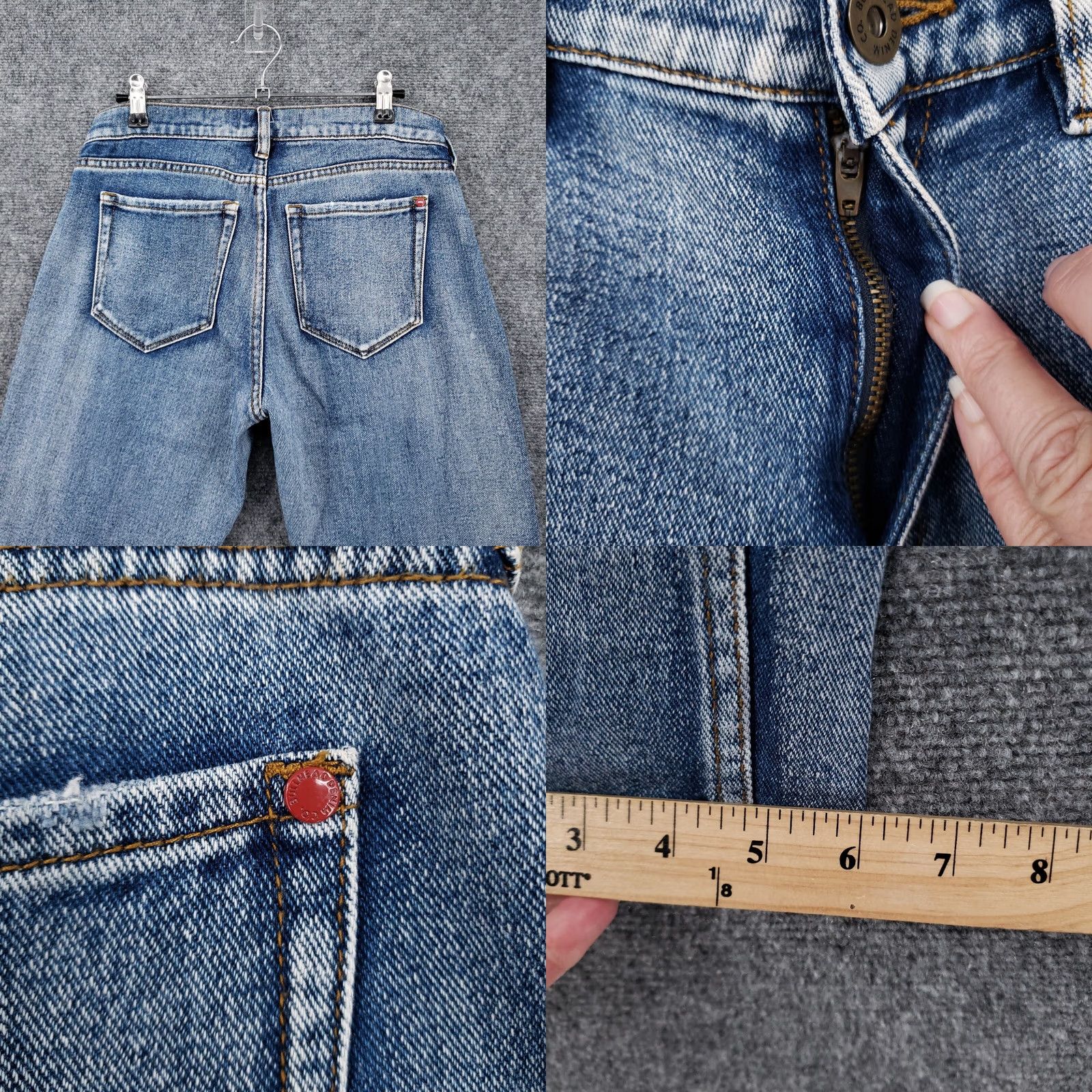 Denime Bullhead Jeans Womens 3 Skinny Boyfriend Distressed Stone Blue Denim Size 26" / US 2 / IT 38 - 8 Thumbnail