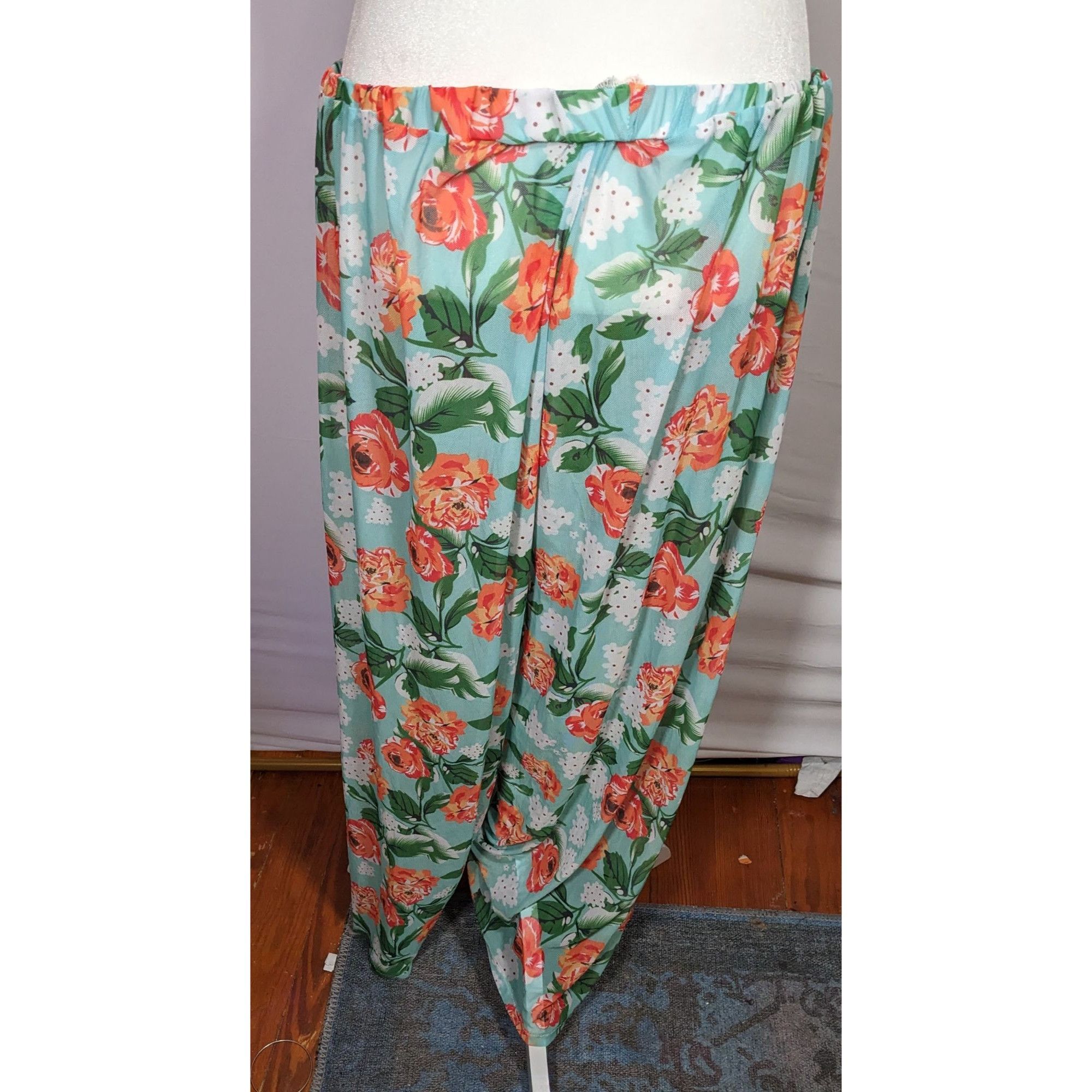 Other Blue And Orange Semi-Sheer Mesh Lounge Pants Size 34" / US 12 / IT 48 - 6 Thumbnail
