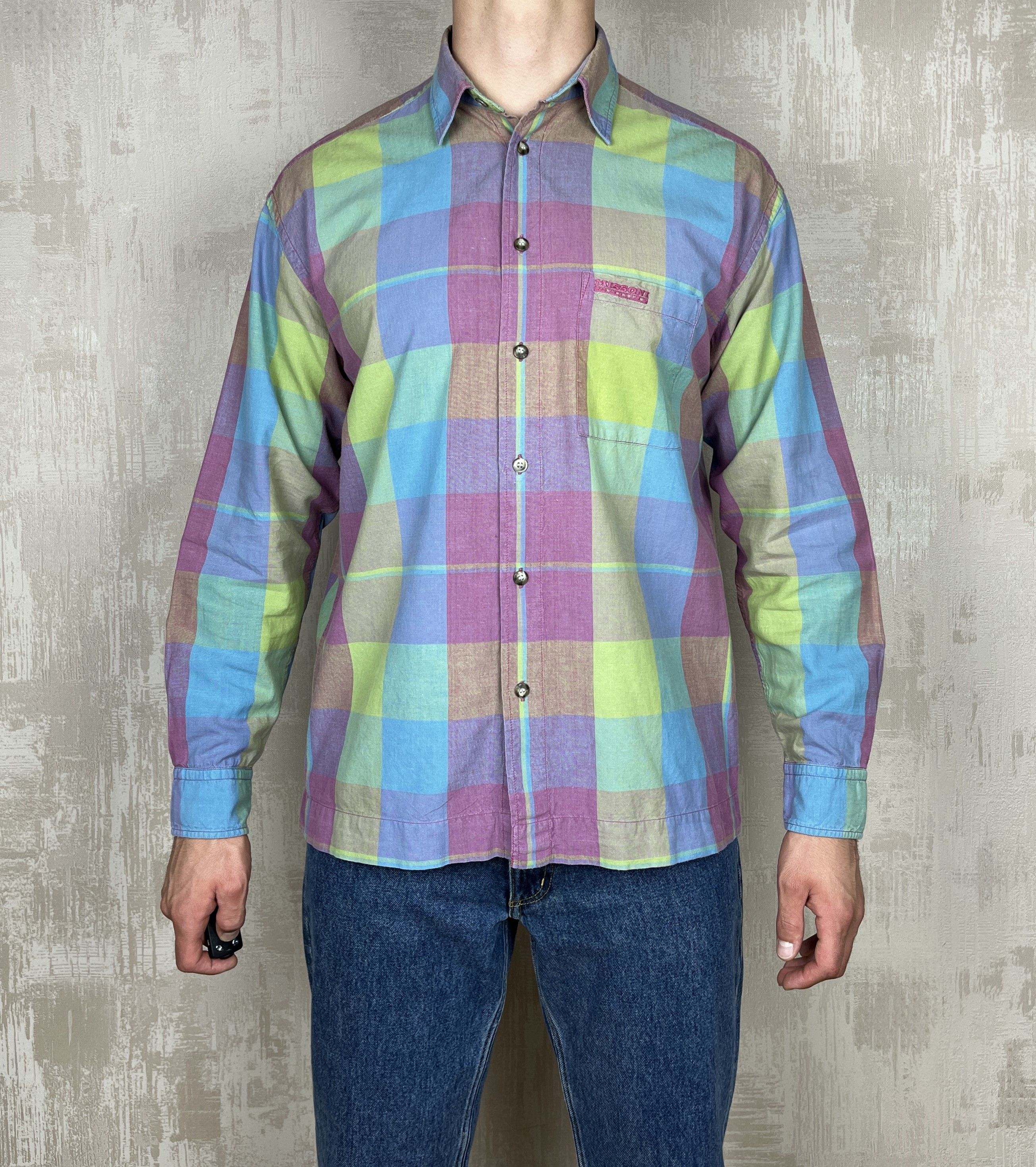 Missoni Missoni Sport Long Sleeve Check Shirt Pocket Plaid Size US M / EU 48-50 / 2 - 2 Thumbnail