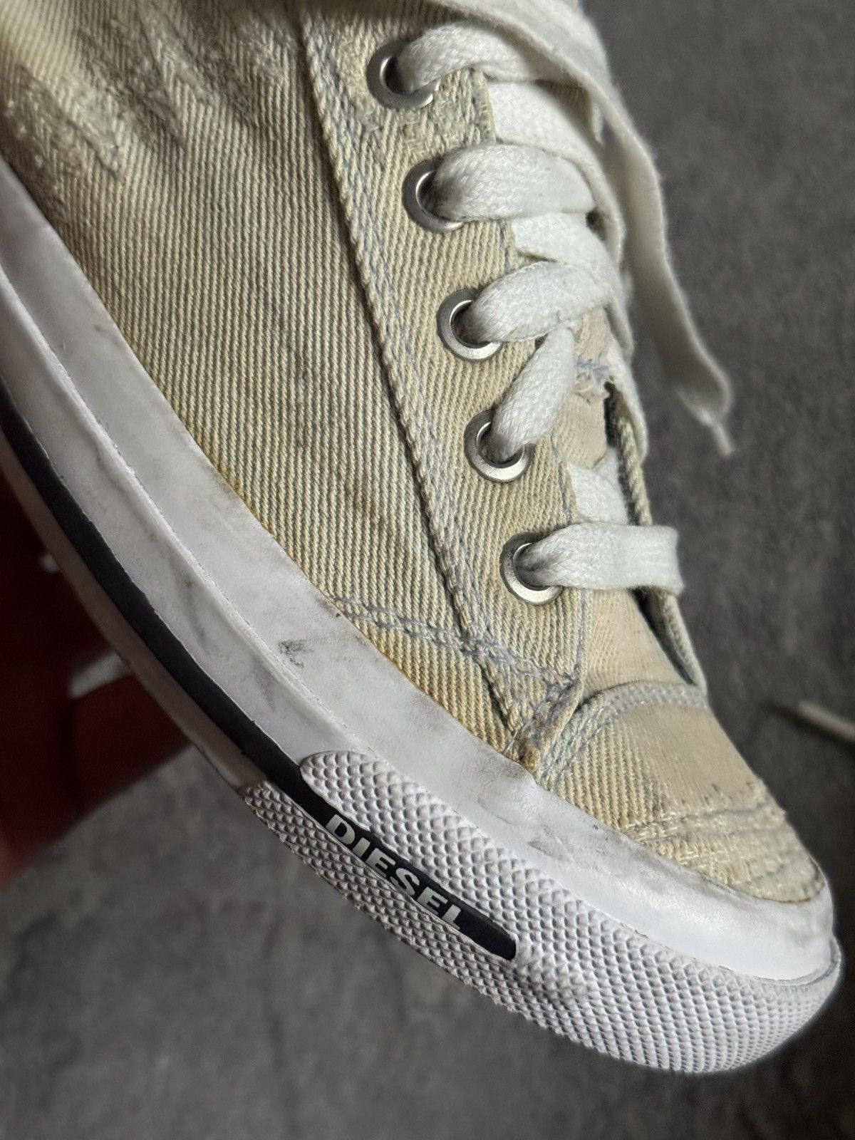 Diesel Diesel US6/EUR36/JPN23 low top denim sneakers shoes Y2K 90s Size US 6 / IT 36 - 6 Thumbnail