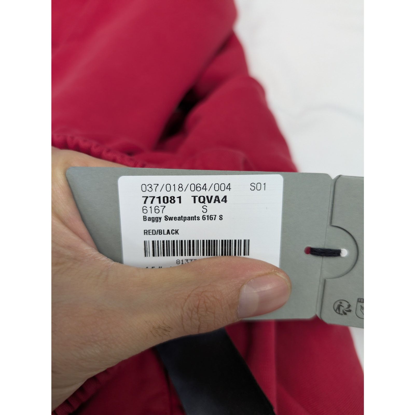 Balenciaga o1rshd1 Baggy Sweatpants Trousers in Red/black Size US 30 / EU 46 - 23 Thumbnail