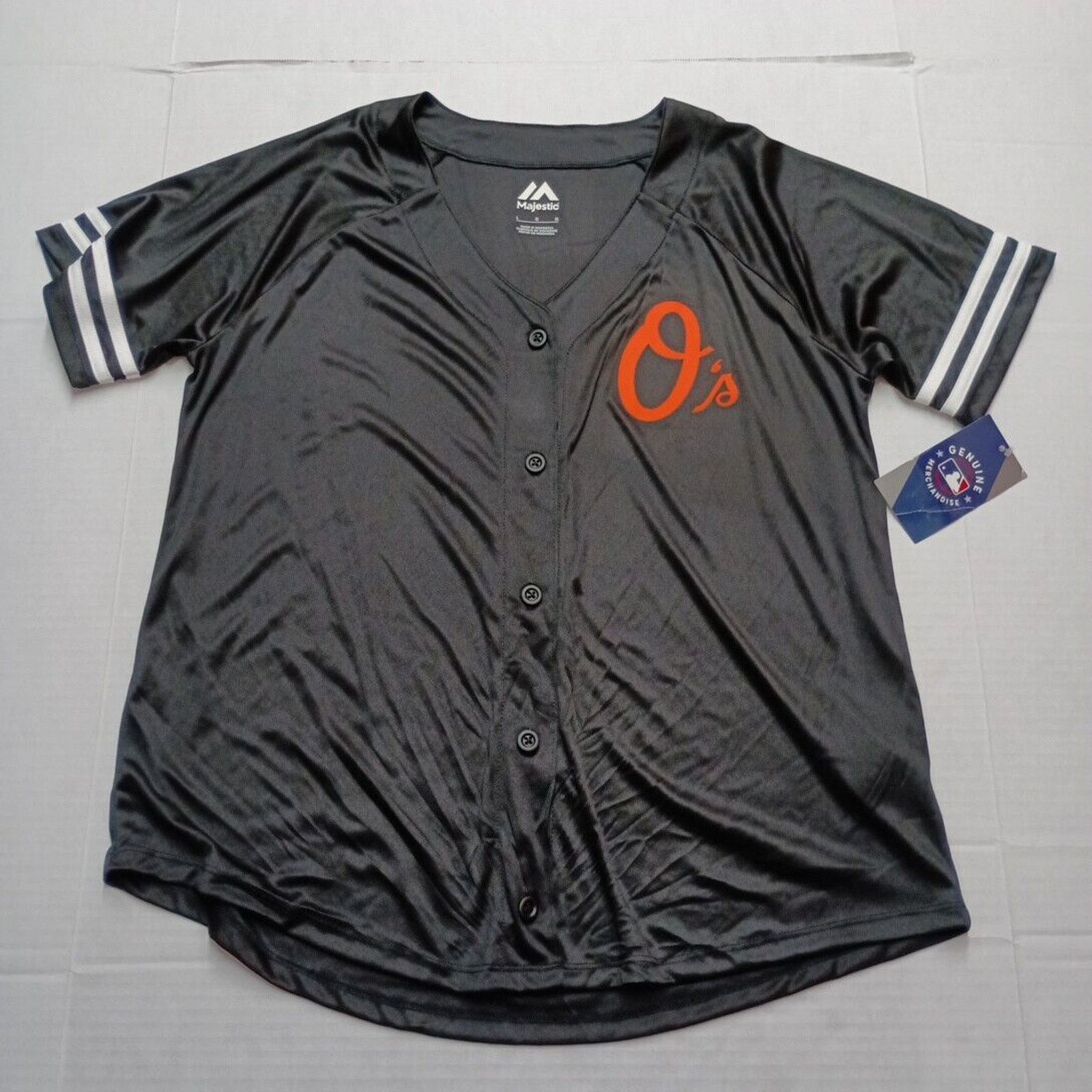Majestic Baltimore Orioles Jersey Women's Size L Black MLB Majestic Size L / US 10 / IT 46 - 1 Thumbnail