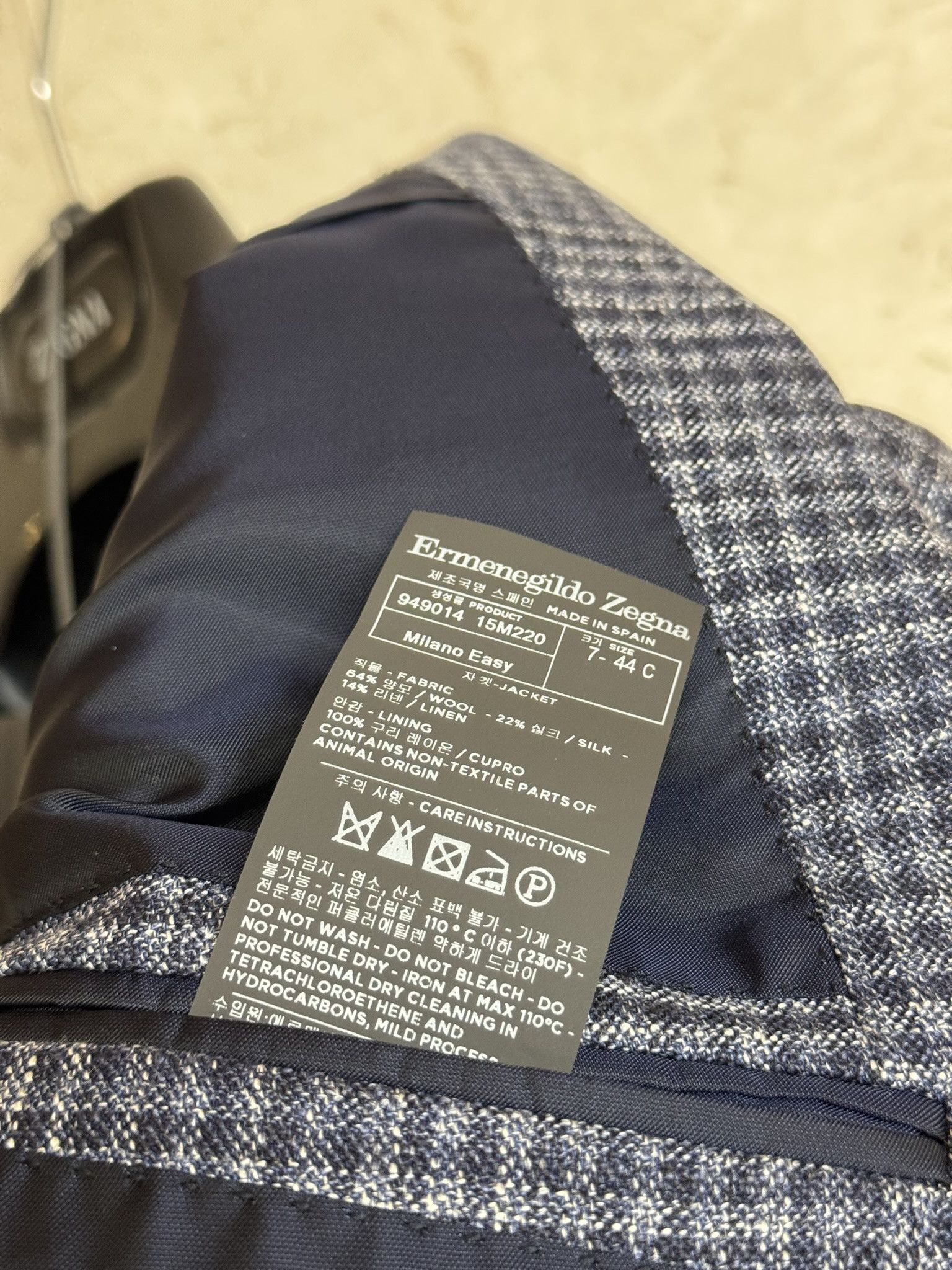 Ermenegildo Zegna ZEGNA / Tailored Milano Fit Check Pattern Blazer / EU 44 Size 34R - 9 Thumbnail