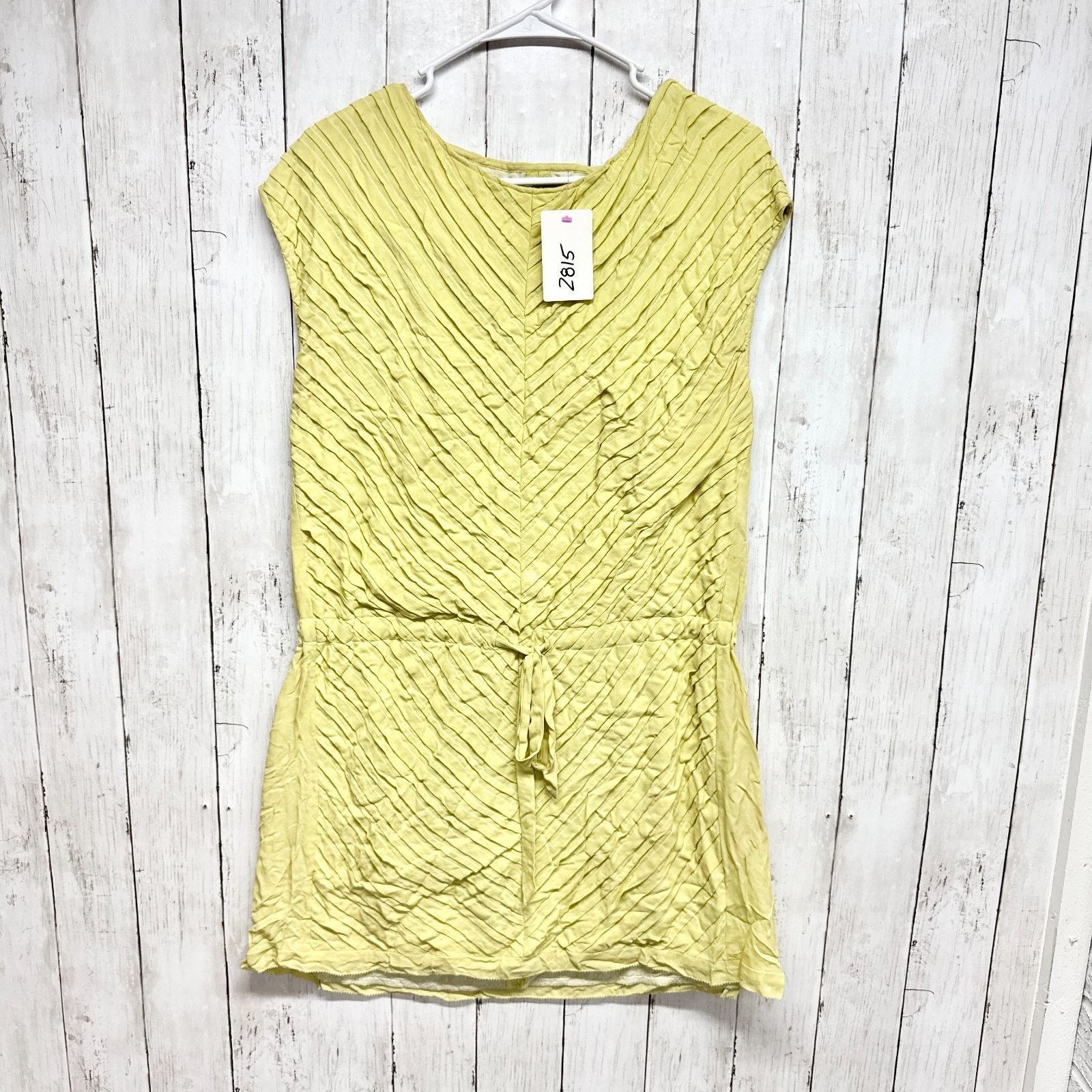 Rag & Bone Rag & Bone Dress Size 2 Yellow Crepe Short Sleeve Tie Mini Size XS / US 0-2 / IT 36-38 - 1 Thumbnail