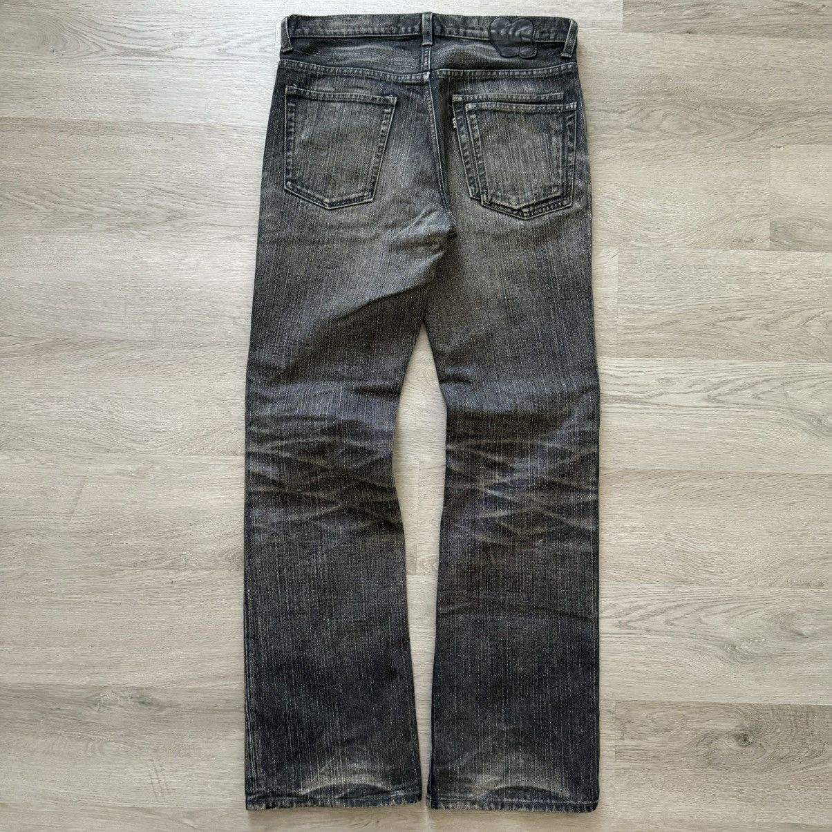 07AW number nine ナンバーナイン PAIN ハート涙　パンツ Number (N)ine FW07 Number Nine Crying Heart Pain Black Denim Jeans