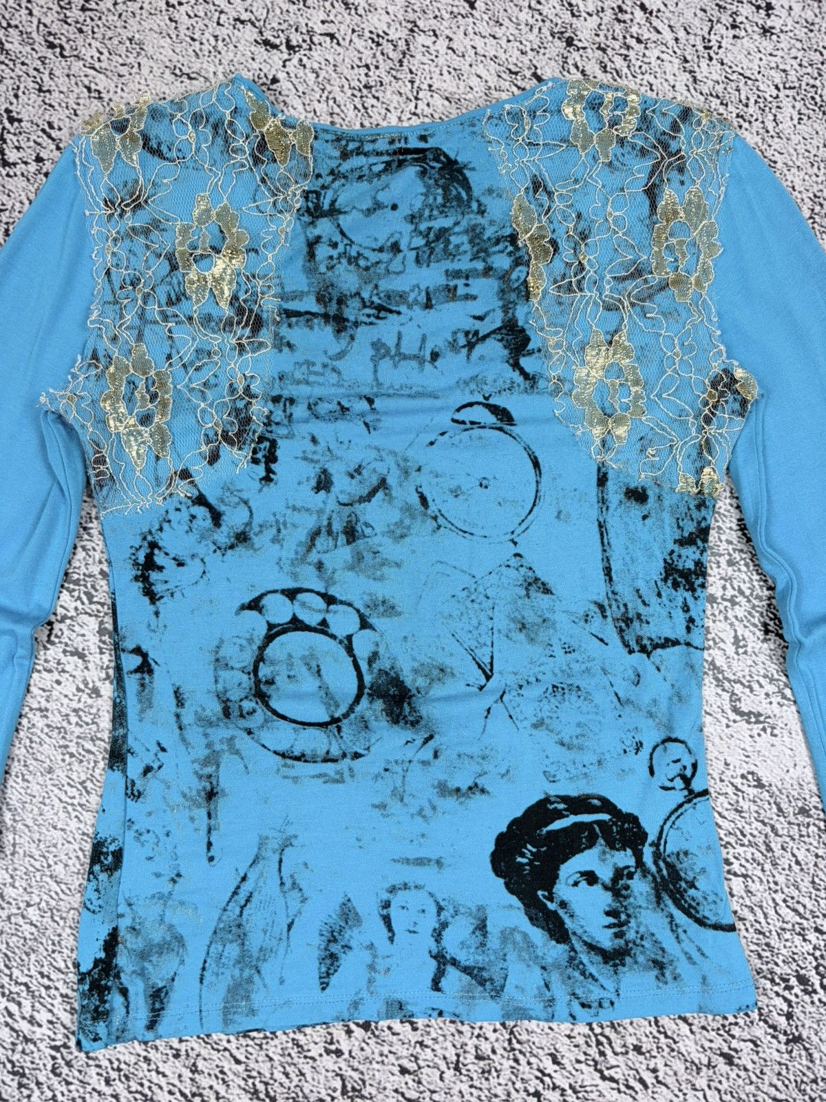 Japanese Brand Vintage Gianfranco Ferre Y2K Lace Mesh Longsleeve Size M / US 6-8 / IT 42-44 - 7 Thumbnail