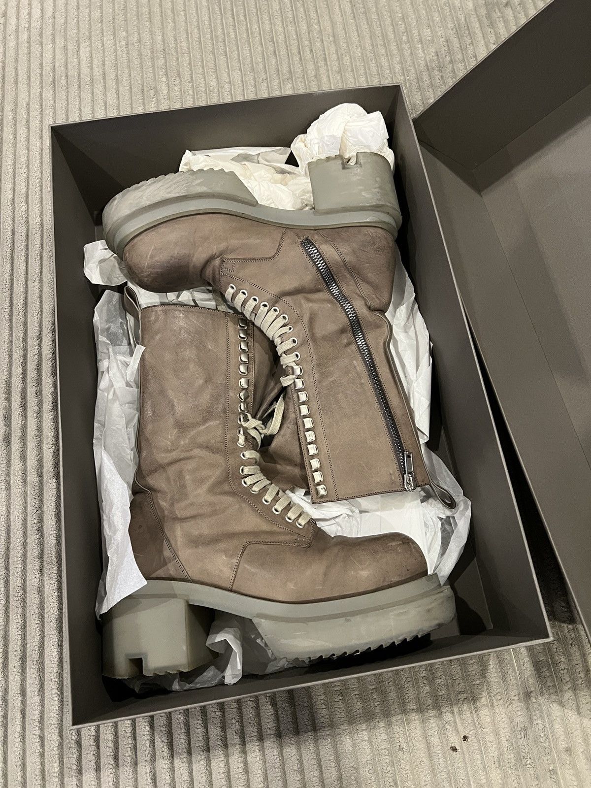 Rick Owens Rick Owens Army Bogun Lace Up Boot Size 42 Size US 9 / EU 42 - 8 Thumbnail