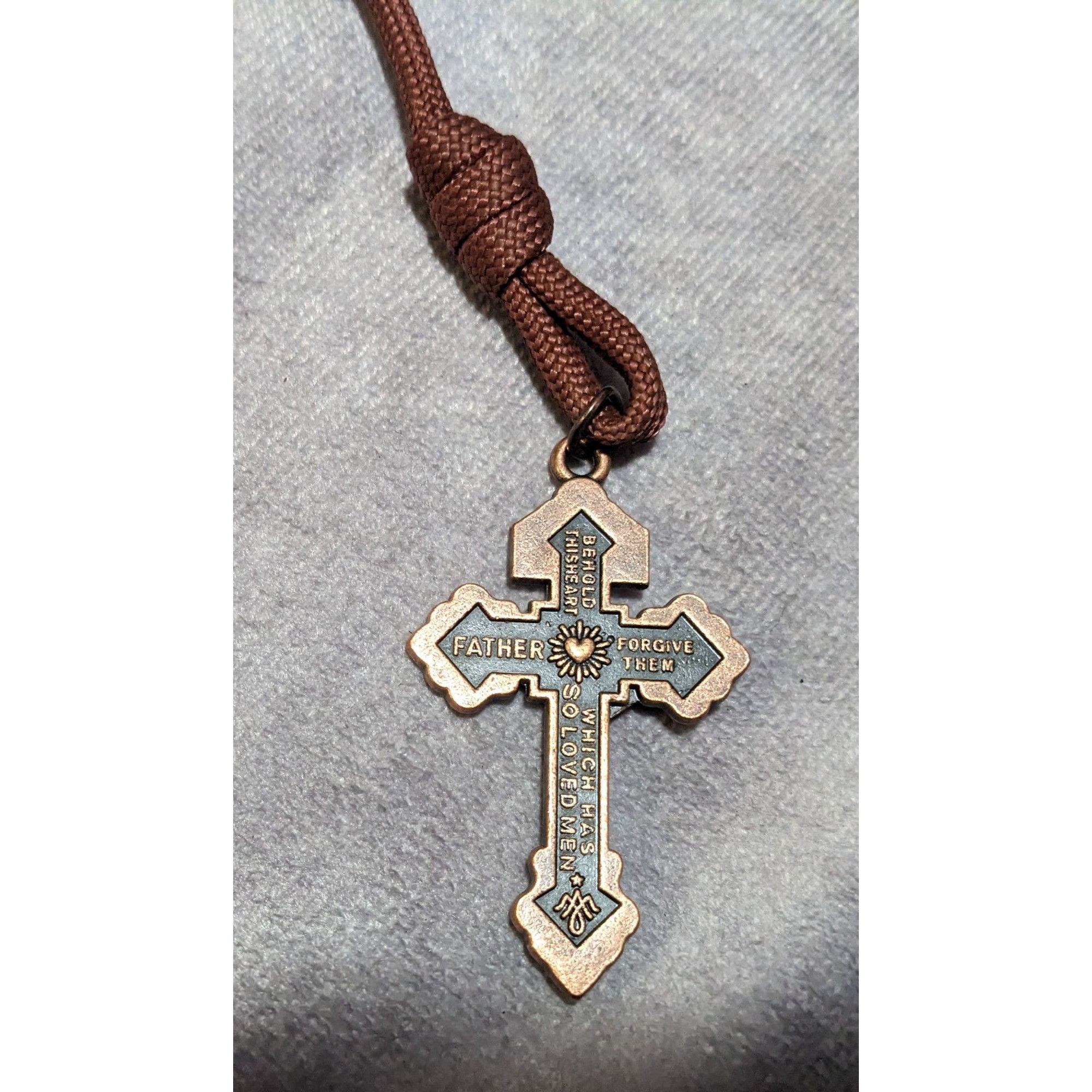 Other Olive Wood Beaded Copper tone Mini/Pocket Rosary Size ONE SIZE - 4 Thumbnail