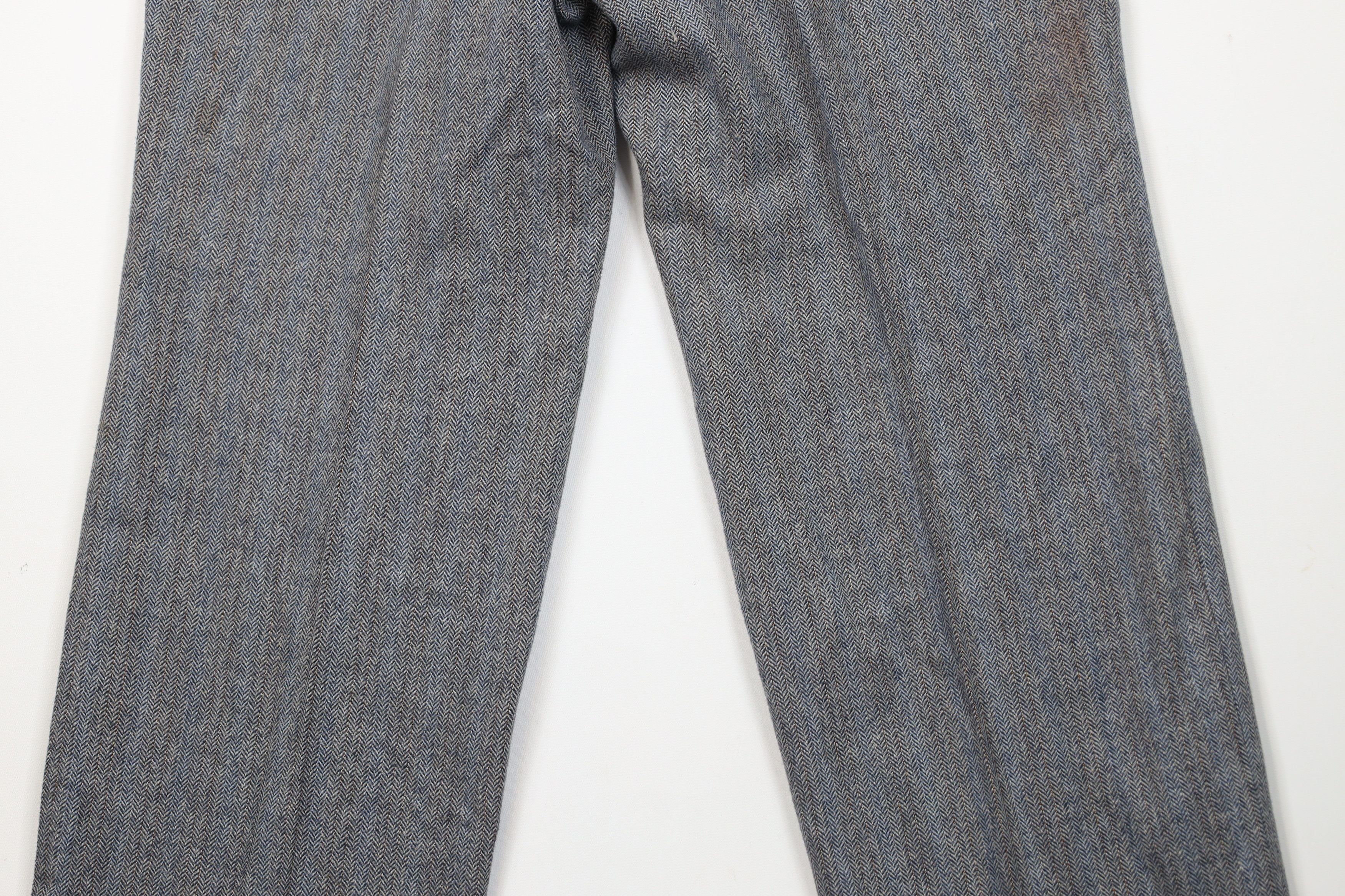 Vintage 70s Streetwear Herringbone Wide Leg Chino Pants USA