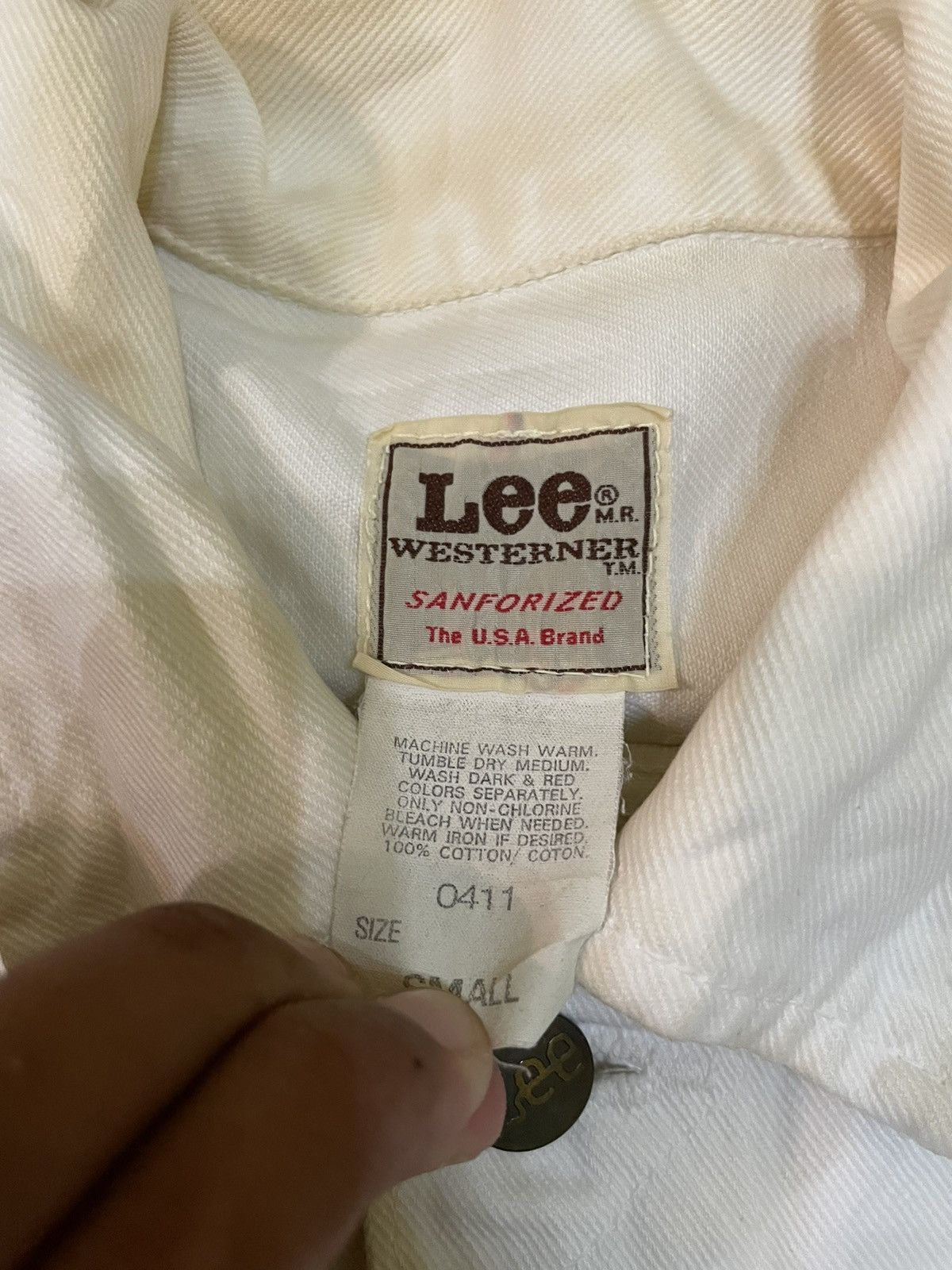 Lee Vintage Lee White Denim Jacket Size US S / EU 44-46 / 1 - 3 Thumbnail