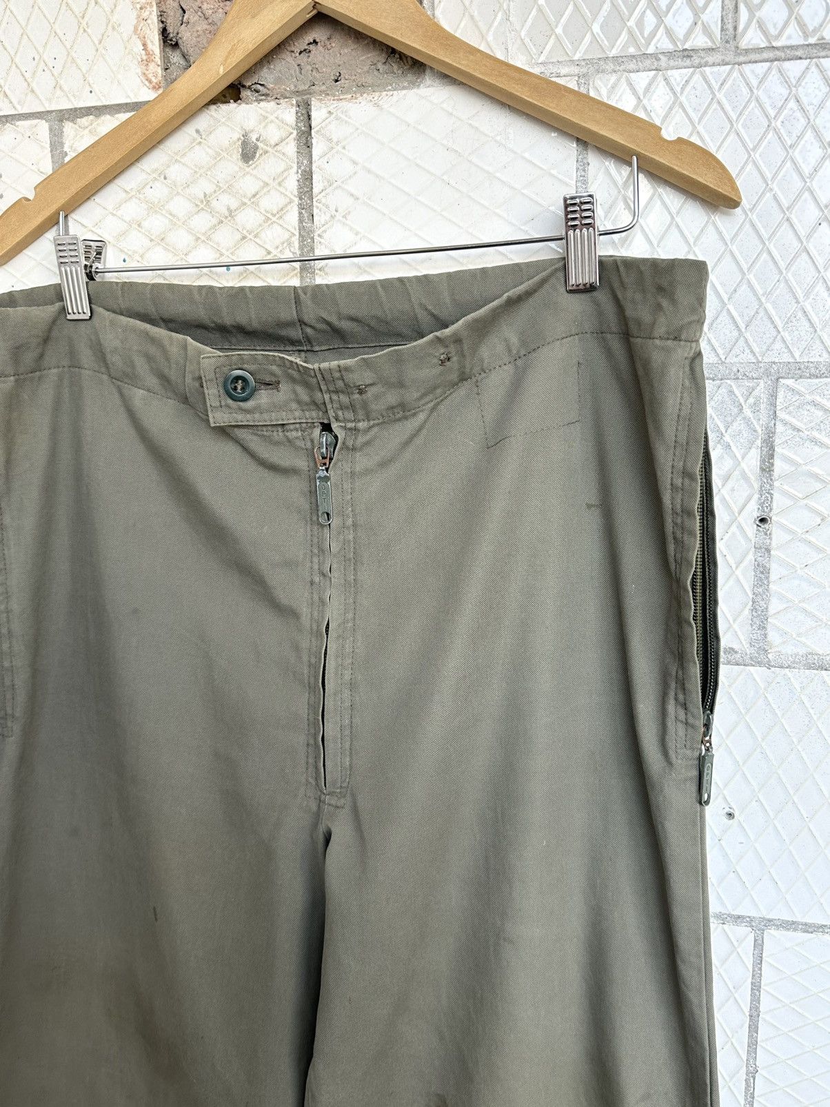 If Six Was Nine Vintage Military Khaki Zipper Cotton Pants Size US 32 / EU 48 - 3 Thumbnail