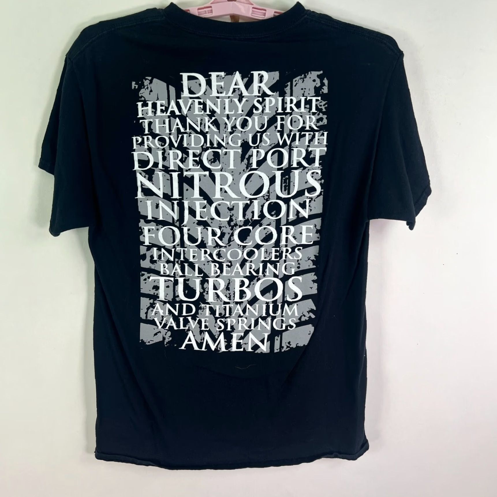 Gildan Styln Nitrous Turbos Prayer T Shirt Black Adult Size M Size US M / EU 48-50 / 2 - 4 Thumbnail