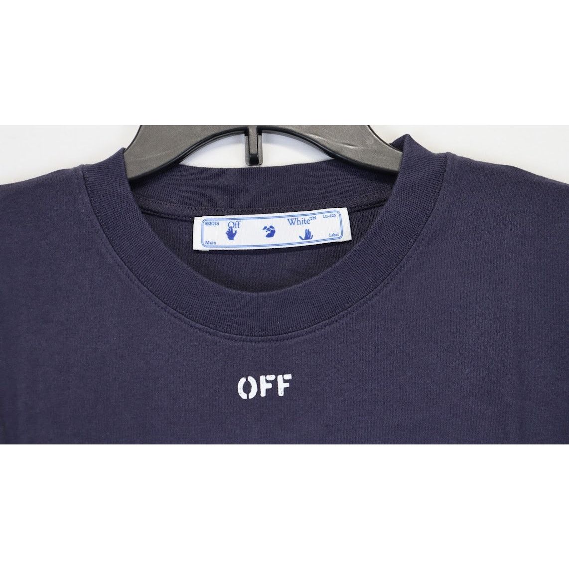 Off-White o1rshd1 Q:2 / CB Logo Slim T-Shirt in Dark Blue Size US S / EU 44-46 / 1 - 4 Thumbnail