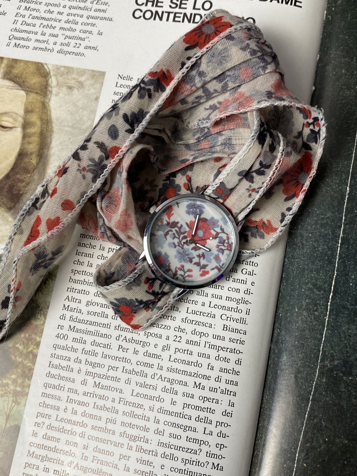 Hysteric Glamour Rare Retro Floral Ribbon Scarf Quartz Watch Avant Garde Art Size ONE SIZE - 5 Thumbnail