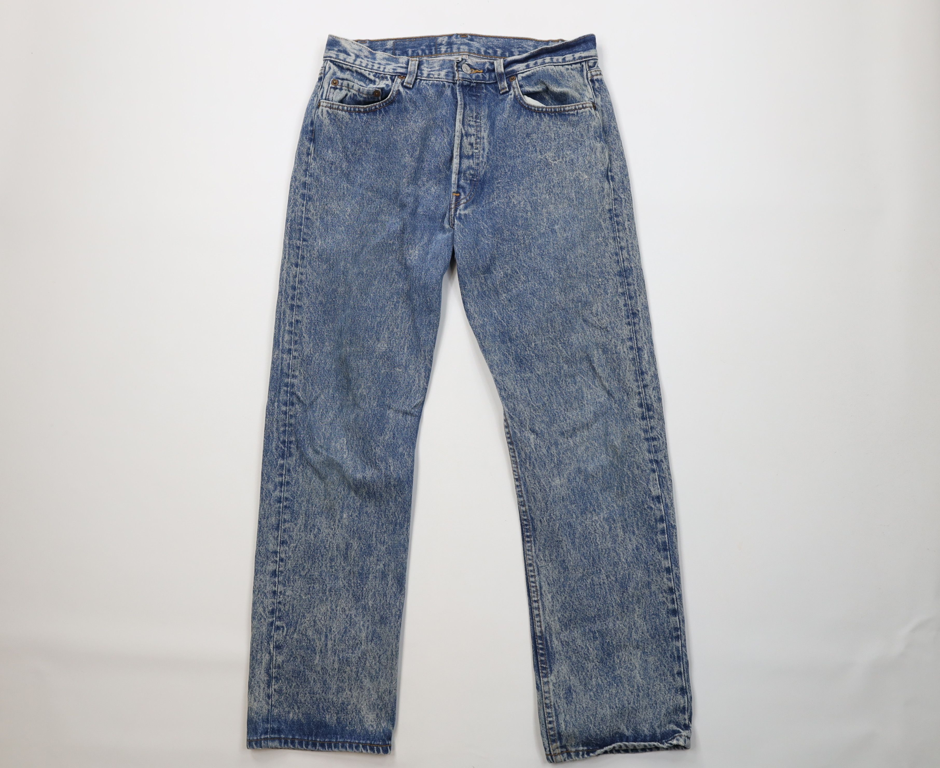 Levi's Vintage 80s Levis 501xx Wash Straight Leg Jeans Blue USA Size US 32 / EU 48 - 1 Thumbnail