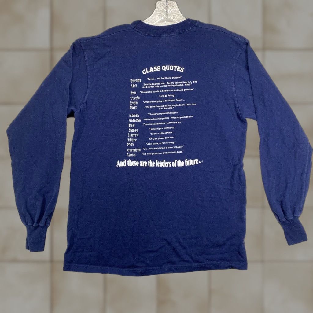 Fruit Of The Loom VINTAGE Fruit of the Loom T-Shirt Men's Medium Long Sleeve Blue Political 2000s Y2K Republican Democrat Presidential Election Size US M / EU 48-50 / 2 - 1 Thumbnail