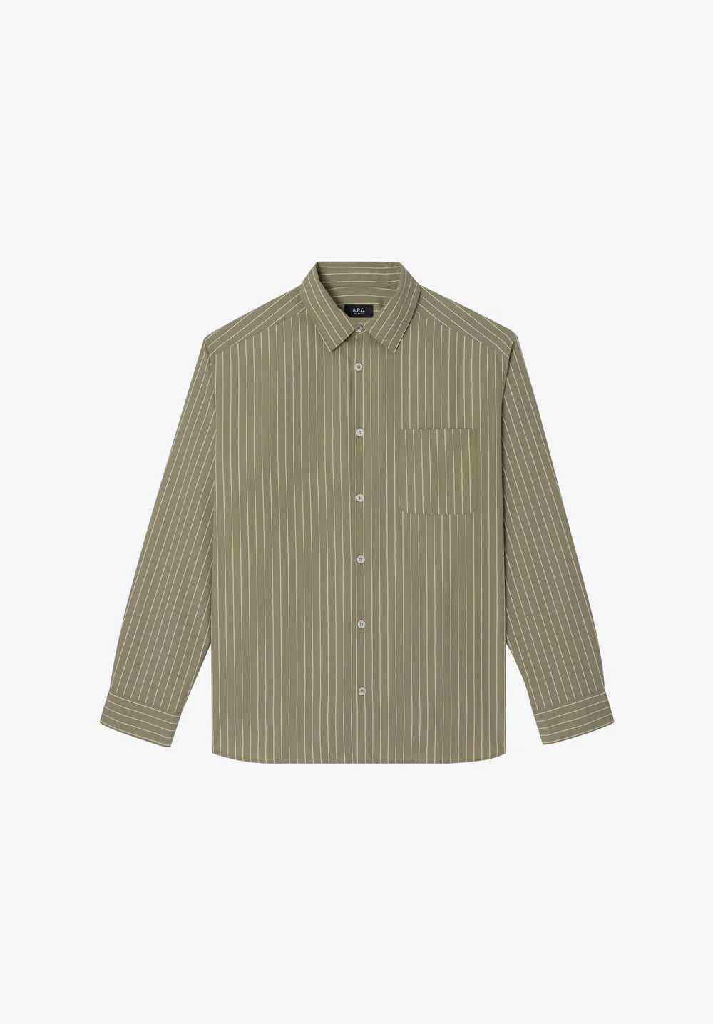 A.P.C. o1mle1125 Malo Shirt in Khaki Green Size US L / EU 52-54 / 3 - 1 Thumbnail