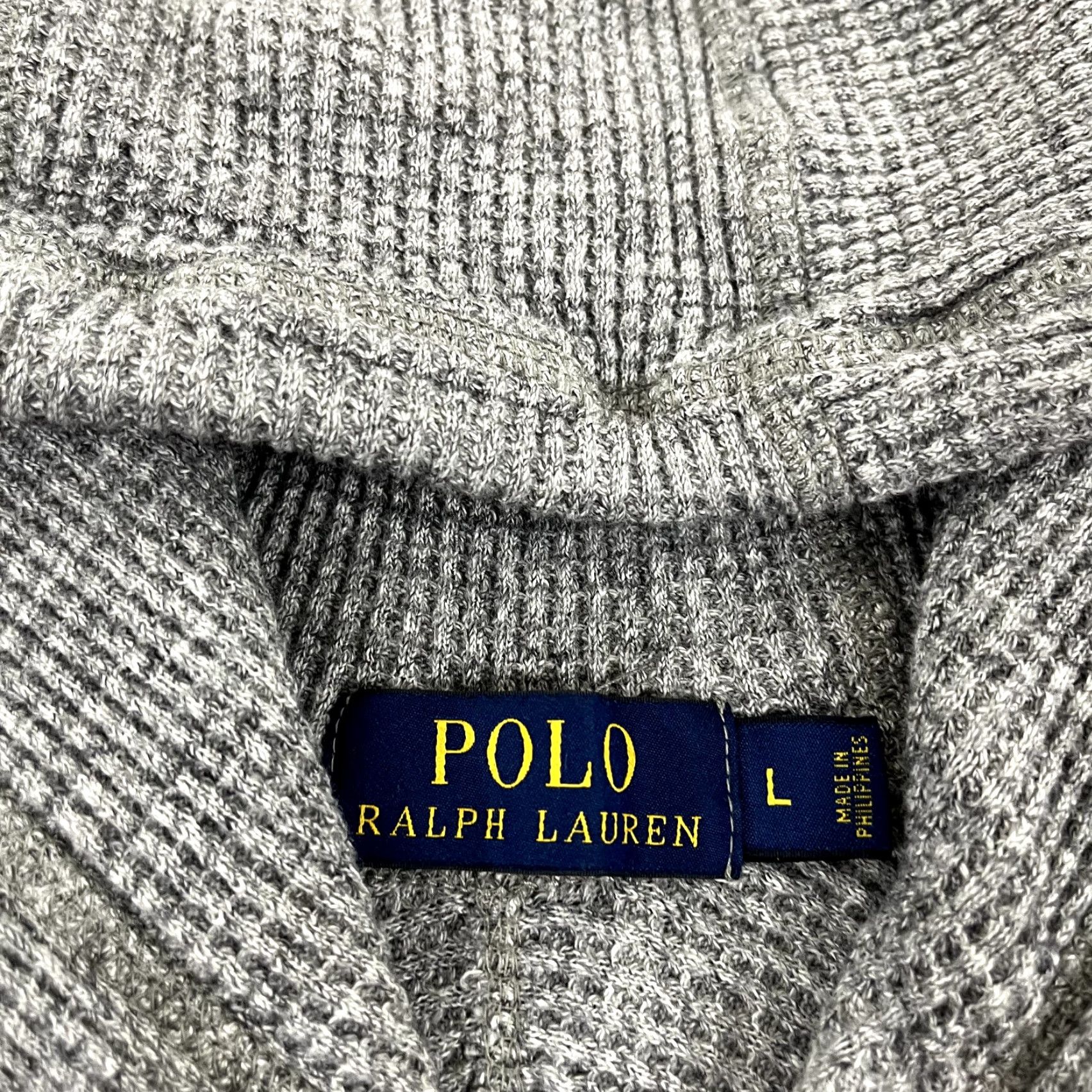 Polo Ralph Lauren POLO RALPH LAUREN Jacket Men L Gray Lightweight Thermal Knit Pullover Hooded Size US L / EU 52-54 / 3 - 3 Thumbnail