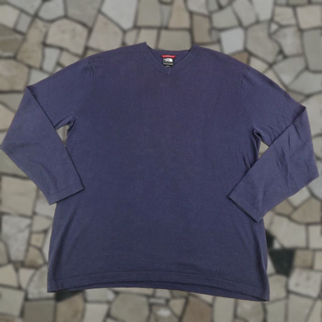 The North Face North Face Sweater Mens 2XL XXL Blue V Neck Wool Blend Pullover Lightweight Size US XXL / EU 58 / 5 - 1 Thumbnail