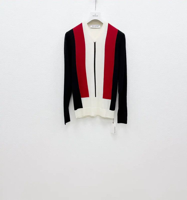 Neil Barrett Neil Barrett Colorblock Wool Sweater 0089 Size US S / EU 44-46 / 1 - 1 Thumbnail