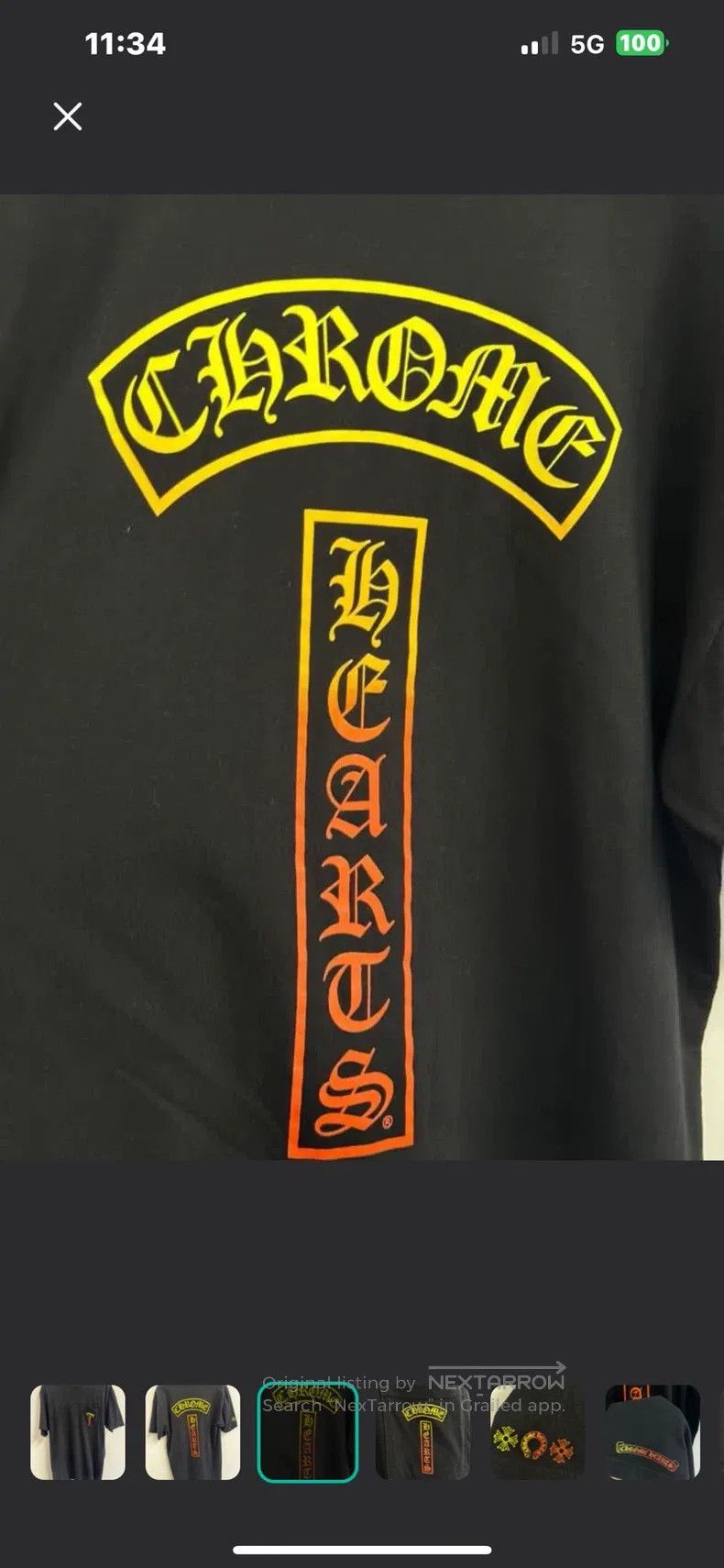 Chrome Hearts CHROME HEARTS Size L Sanskrit short sleeve with gradient sc Size US L / EU 52-54 / 3 - 2 Thumbnail