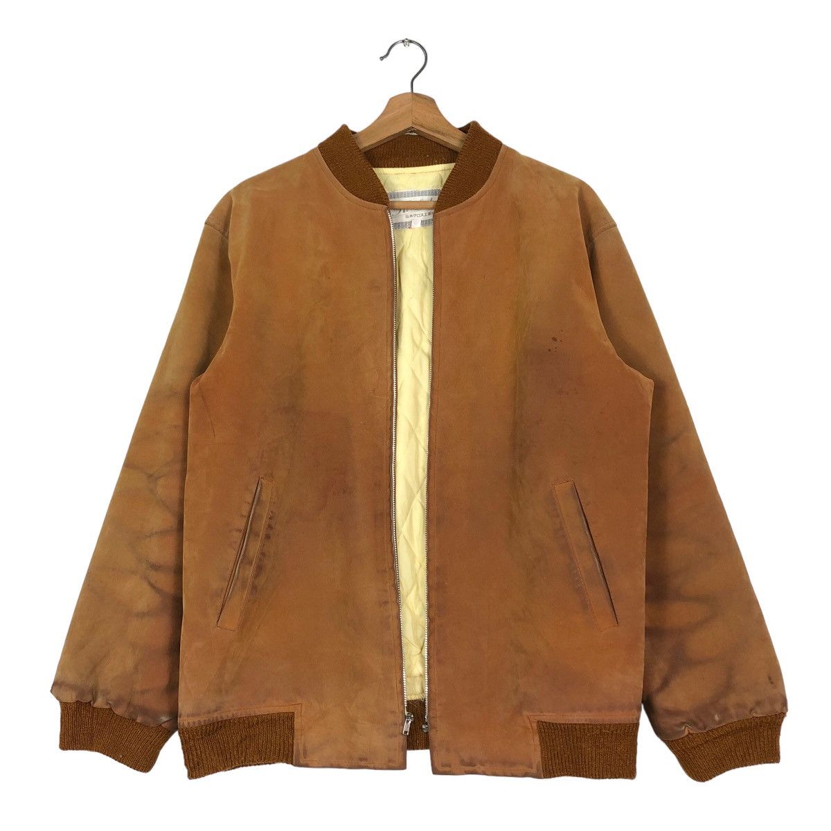 Japanese Brand 🔥Vintage Hi Suede Zipper Bomber Jacket Inspire Issey Miyake Size US L / EU 52-54 / 3 - 1 Thumbnail