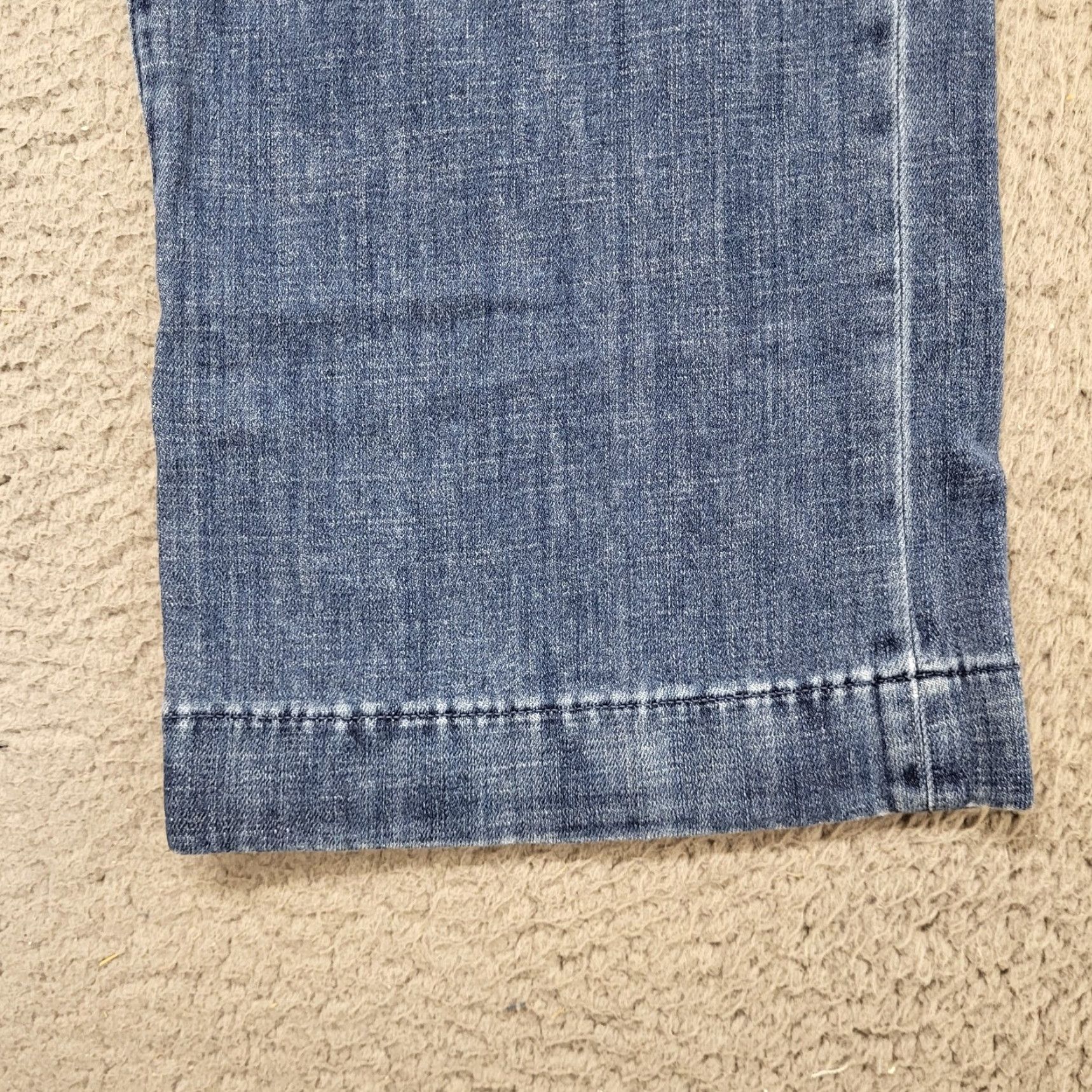 J.Crew VINTAGE J.CREW Capris Jeans Women's 31 Stretch Elastic Waist Wide Leg Medium Wash Denim Blue 5-Pocket Design Relaxed Fit Womens Size 24" / US 00 / IT 34 - 4 Thumbnail