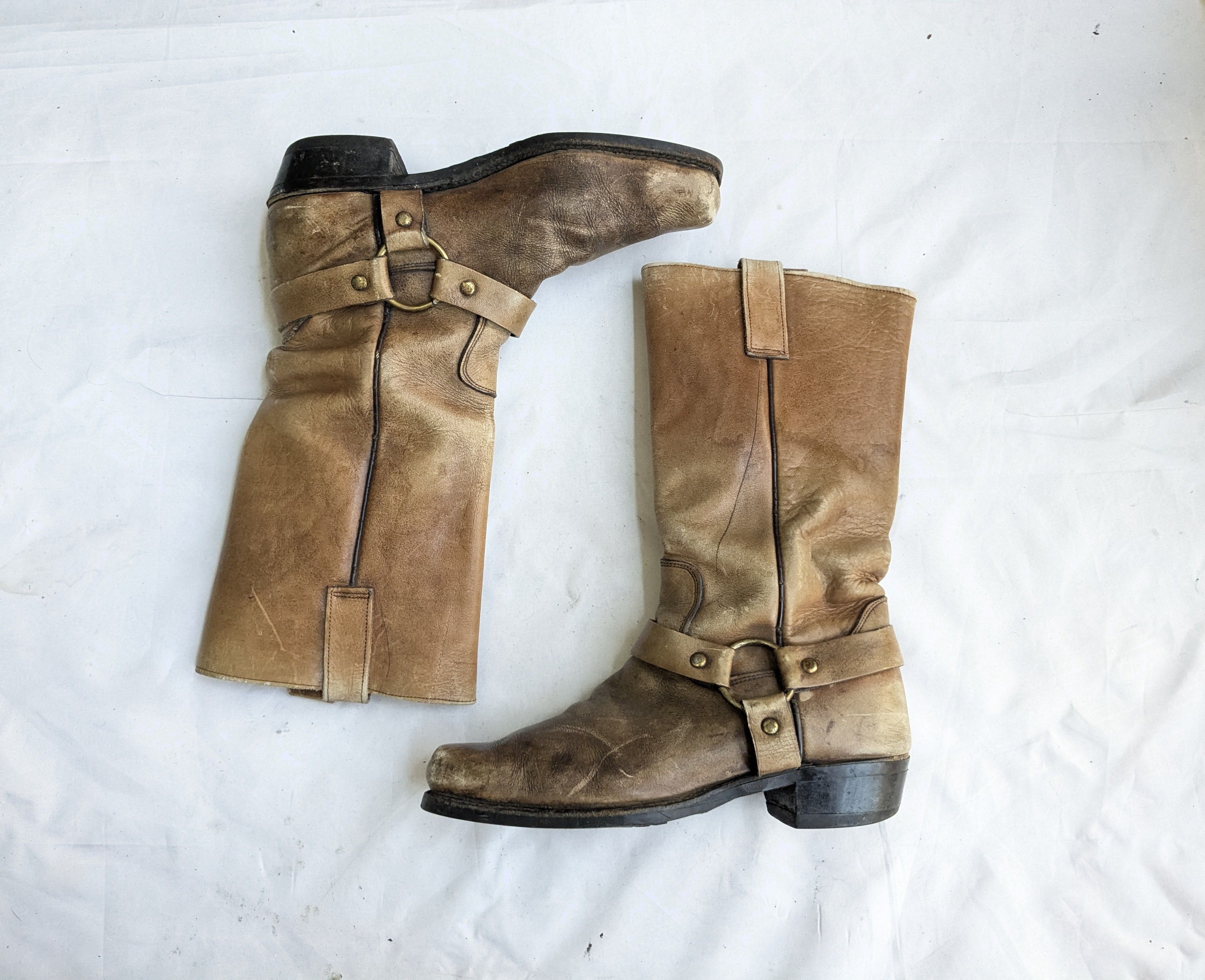 Frye Frye Harness Boots Brown Leather 8 Motorcycle Biker Size US 8 / EU 41 - 1 Thumbnail