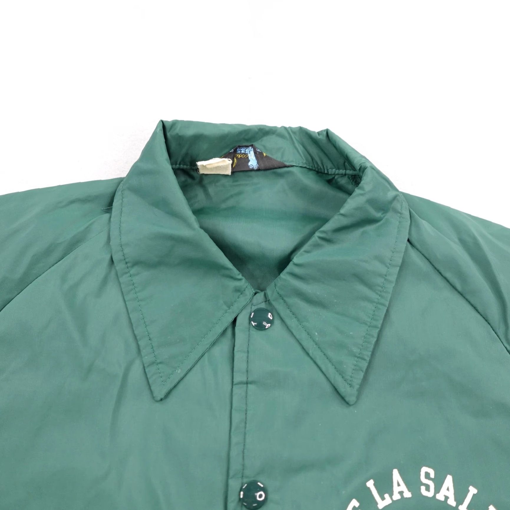 Champion VINTAGE Champion Windbreaker Jacket Men’s Medium Green De La Salle Athletics 70s Sports Size US M / EU 48-50 / 2 - 2 Thumbnail