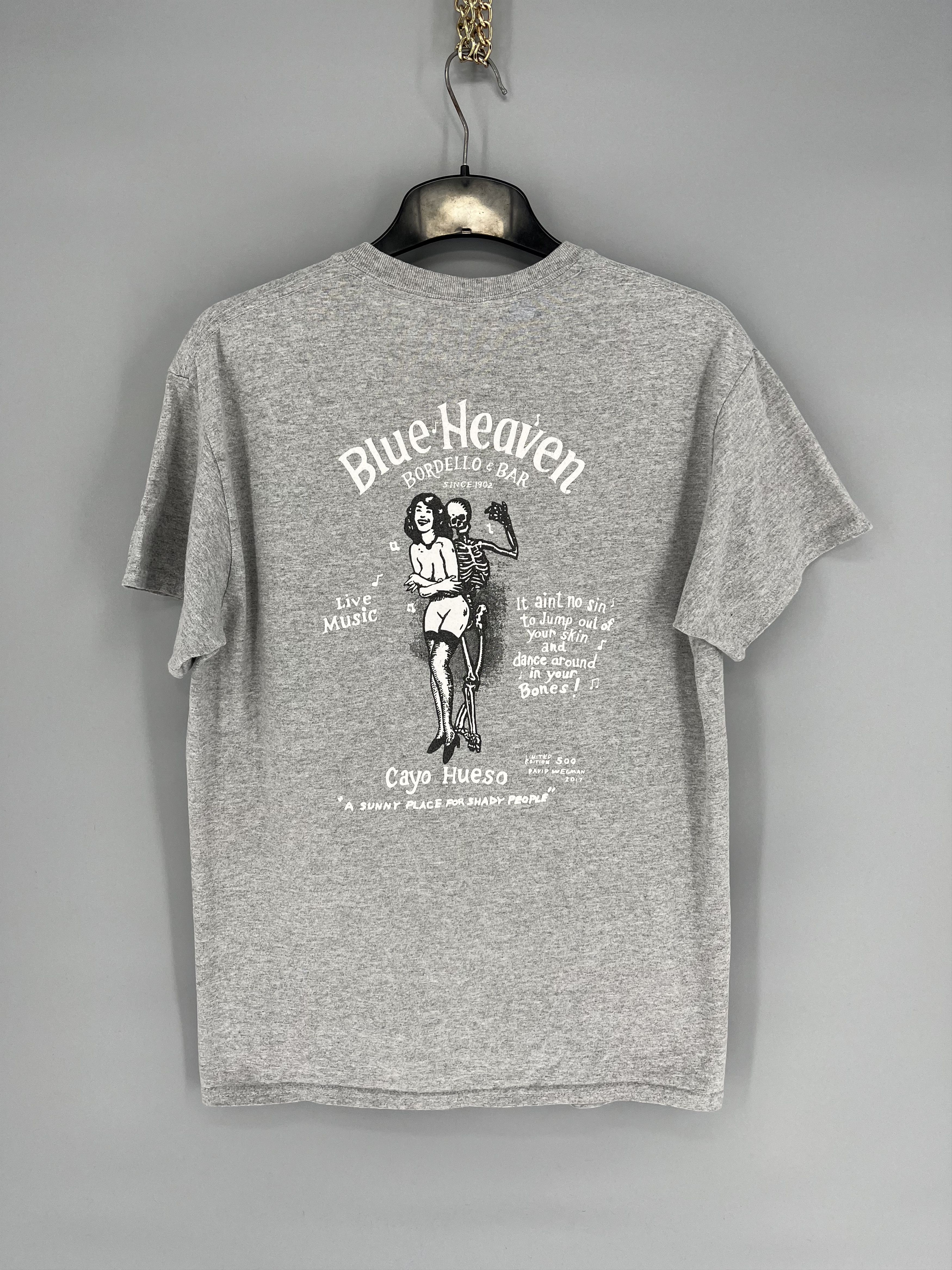 Vintage Vintage Y2K "Blue Heaven Bordello Bar" Skulls tee Size US M / EU 48-50 / 2 - 11 Thumbnail