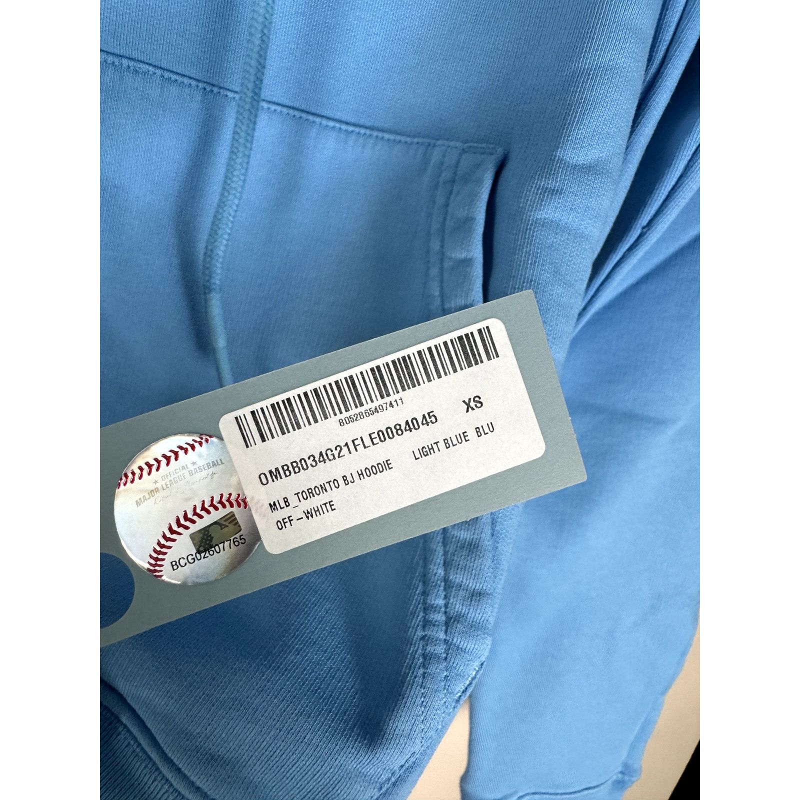 Off-White o1rshd1 MLB Toronto BJ Hoodie in Light Blue Size US XS / EU 42 / 0 - 8 Thumbnail