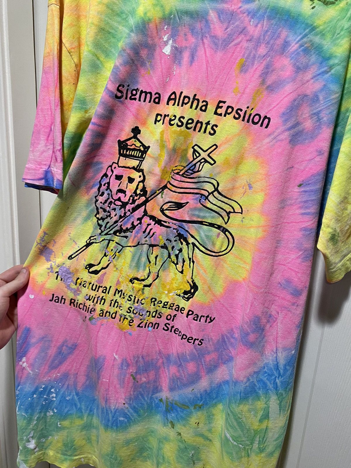 Vintage Vintage 1993 Tie-Dye Paint Splatter Tee Size US XL / EU 56 / 4 - 3 Thumbnail