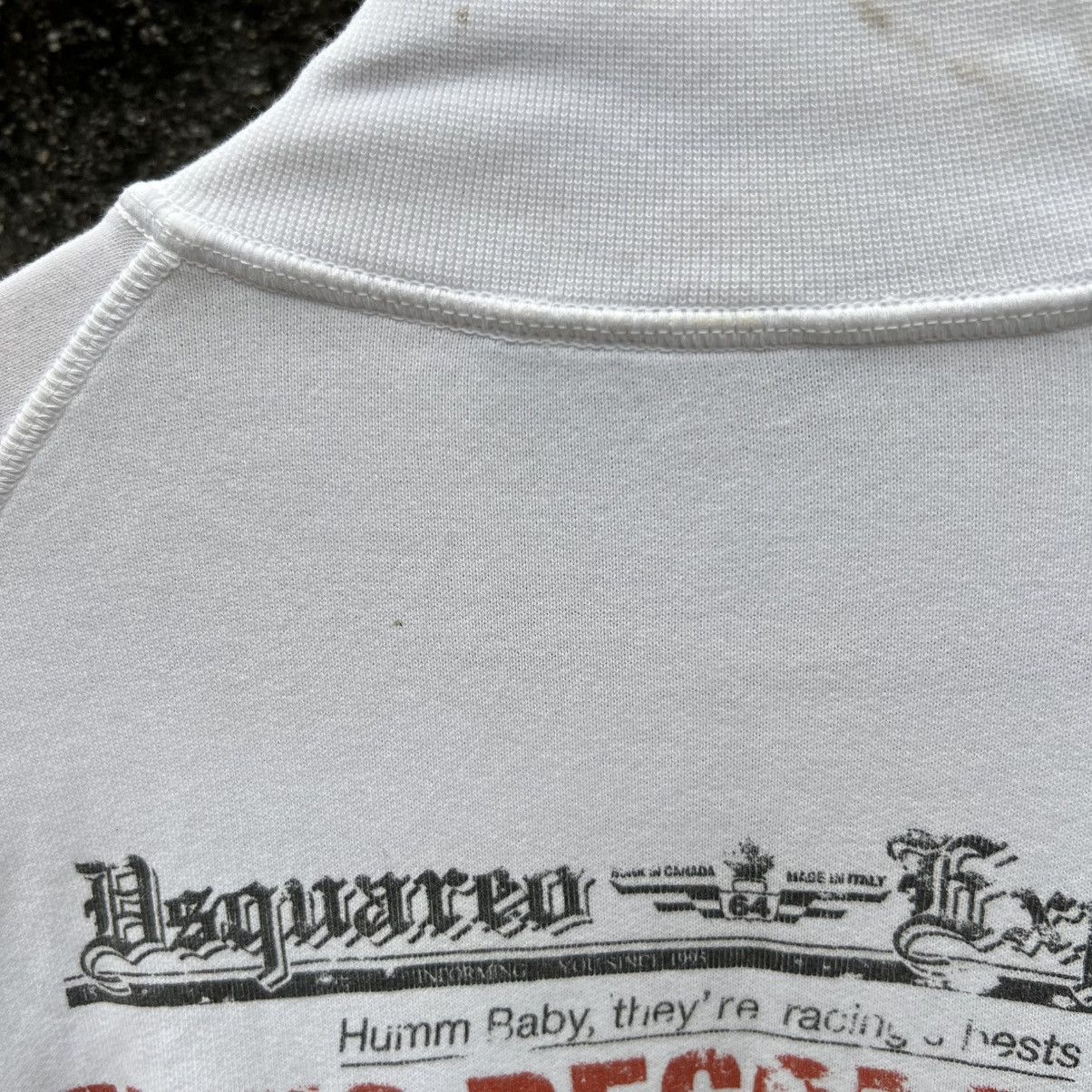 Dsquared2 “DSQUARED2” NEWSPAPER PRINT ZIP UP TRACK JACKET Size US M / EU 48-50 / 2 - 14 Thumbnail