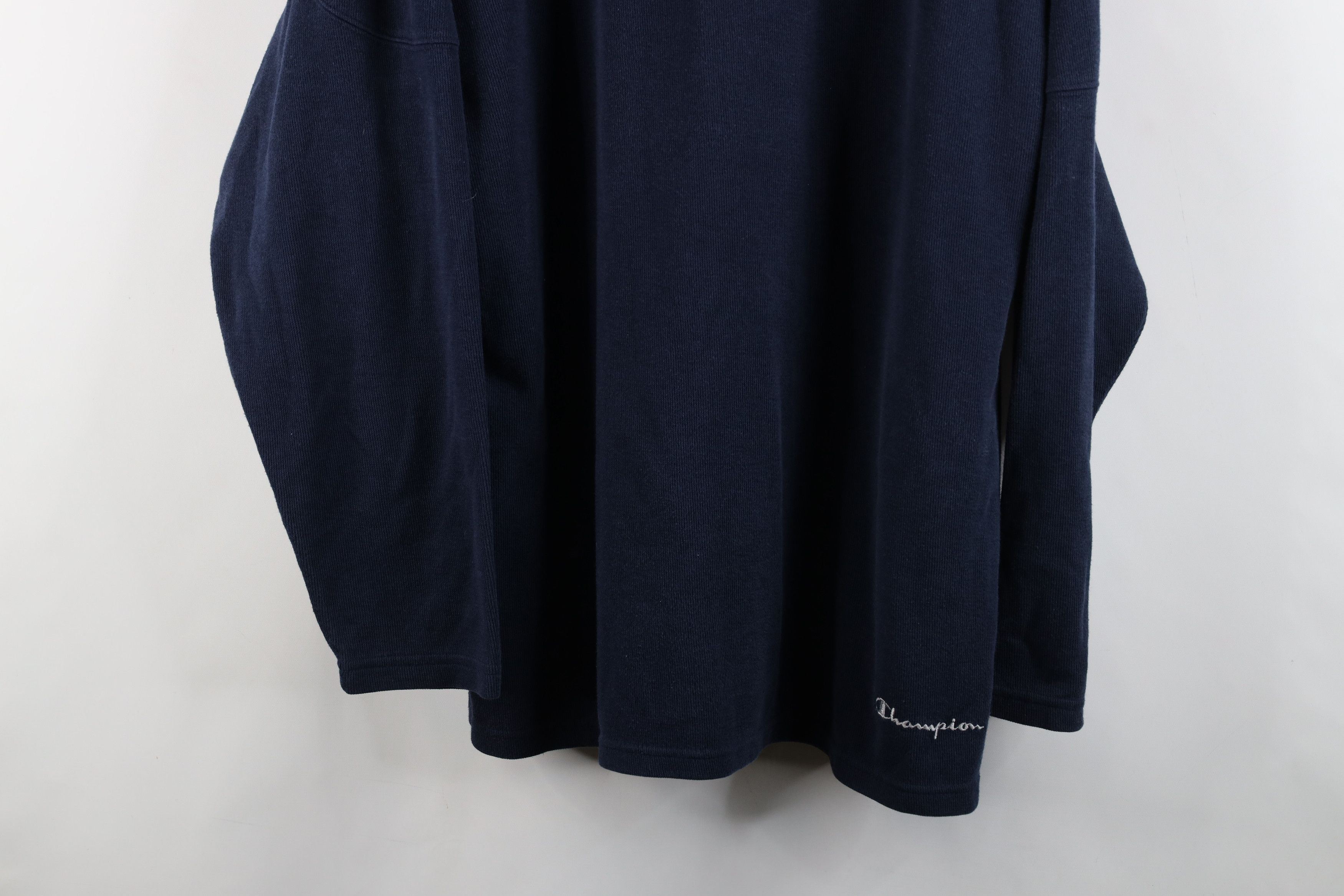 Champion × Vintage Vintage 90s Champion Ribbed Football Jersey T-Shirt Blue Size US L / EU 52-54 / 3 - 3 Thumbnail