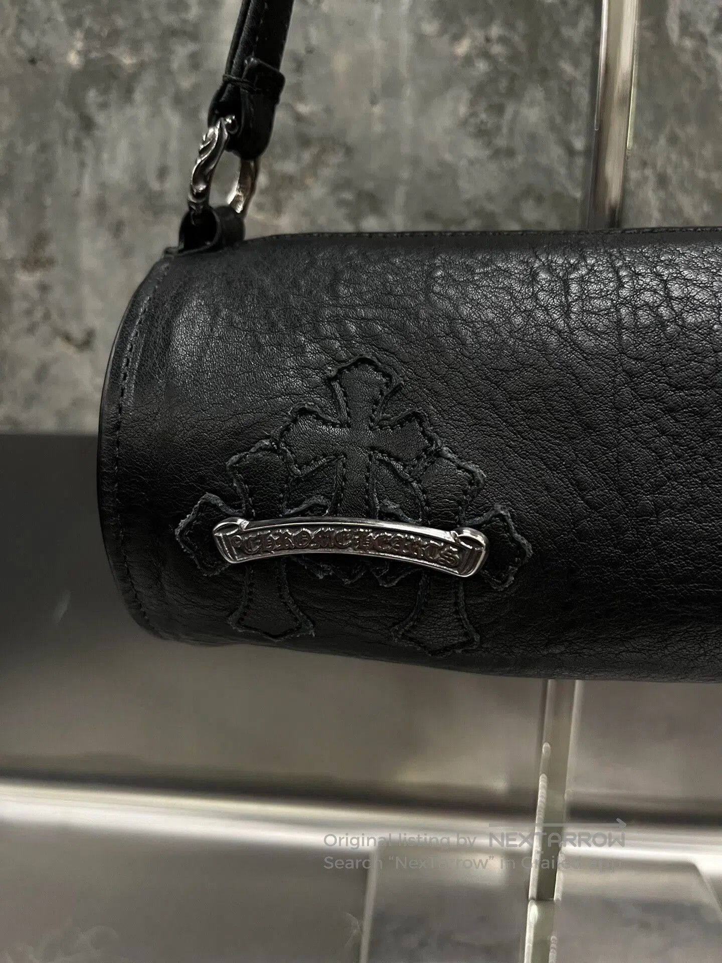 Chrome Hearts Chrome Hearts Black Cross Silver Scroll Shoulder Bag. Size ONE SIZE - 3 Thumbnail