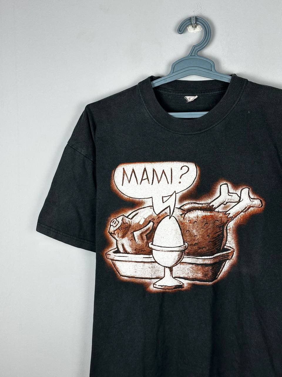 Vintage Vintage 90s Funky Chicken Humour T Shirt Faded Size US XL / EU 56 / 4 - 3 Thumbnail