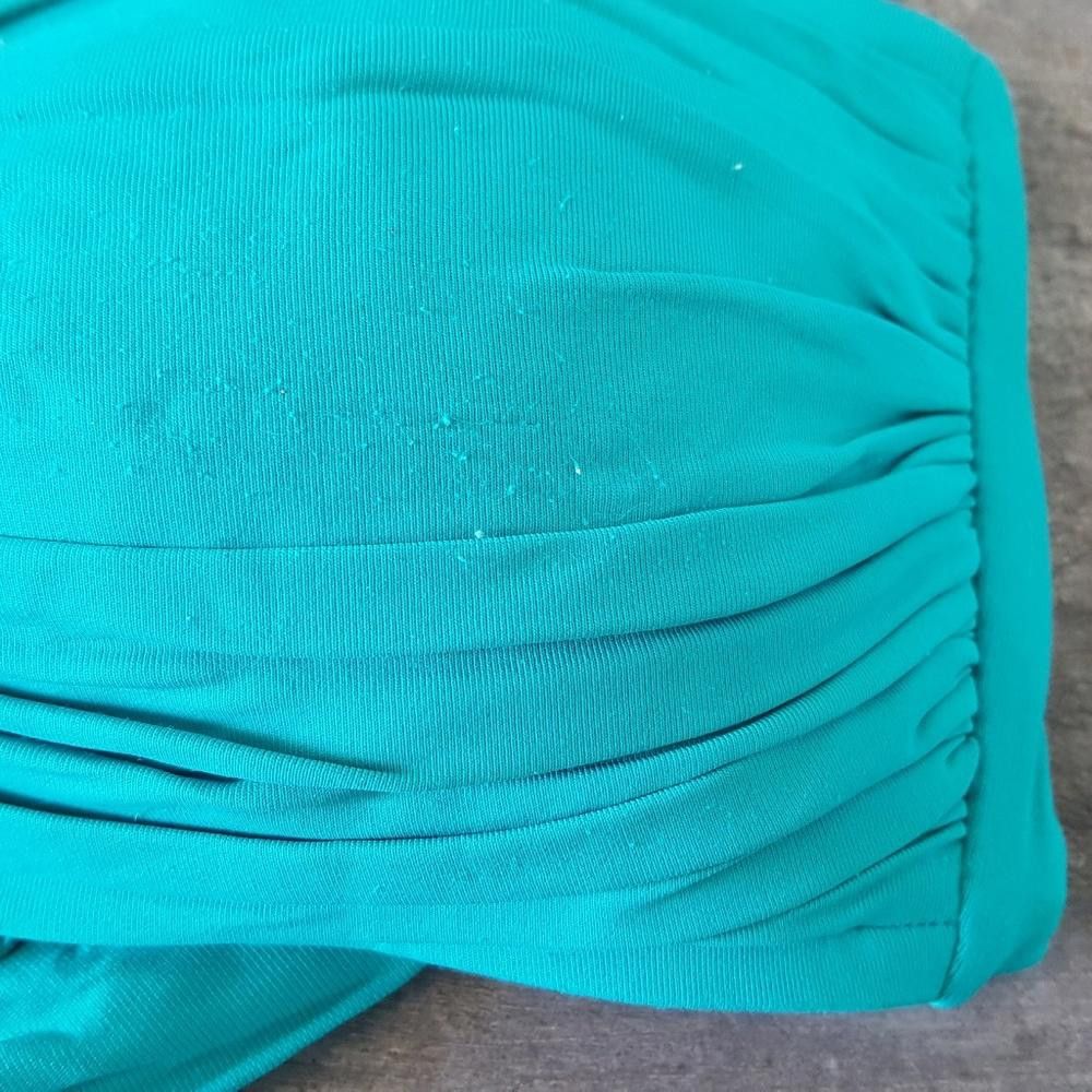 Designer Turquoise 2Bamboo Bandeau Bikini Top Size ONE SIZE - 3 Thumbnail