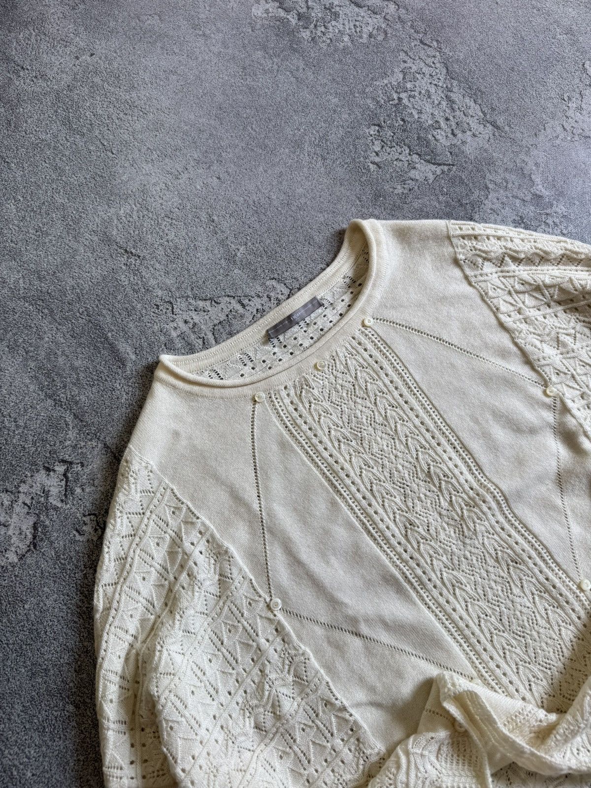 Designer High Use oversized relaxed sweater jumper pullover cape knit Size ONE SIZE - 2 Thumbnail