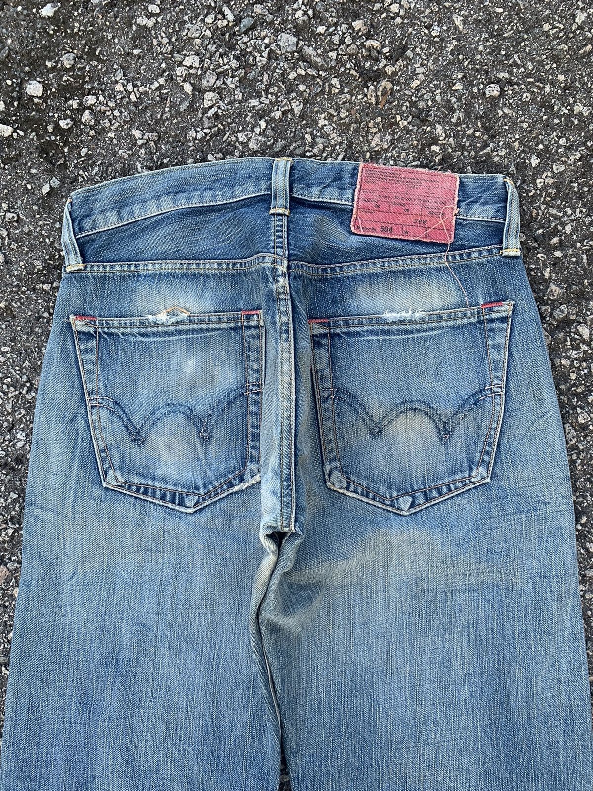 Kapital VINTAGE EDWIN 504 JAPANESE FADED & RUSTY DISTRESSED DENIM Size US 32 / EU 48 - 7 Thumbnail